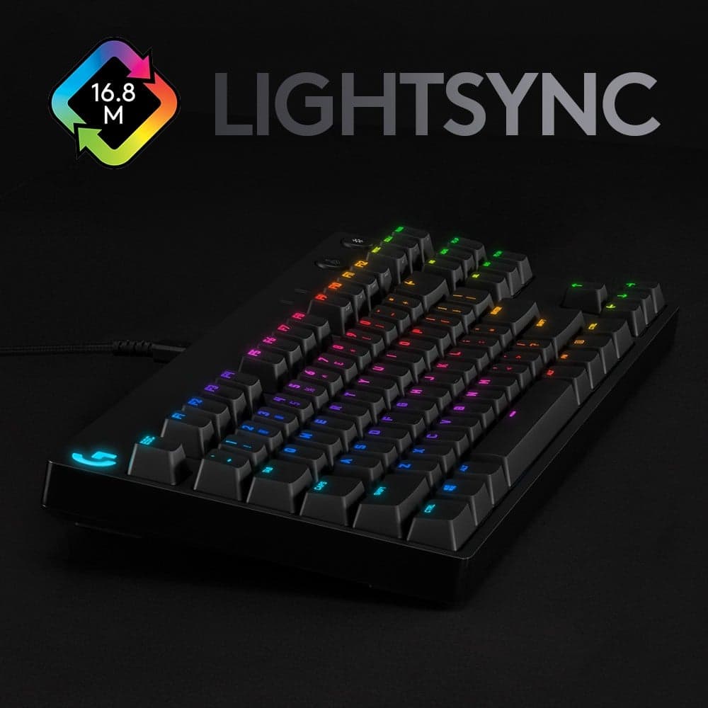 Logitech G Pro Mechanical Gaming Keyboard - Teclado - luz traseira - USB - Padrão internacional americano - interruptor: GX Blue Clicky - preto, miniatura 5