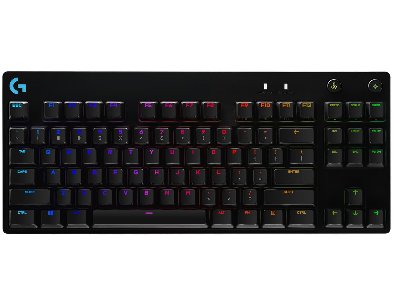 Logitech G Pro Mechanical Gaming Keyboard - Teclado - luz traseira - USB - Padrão internacional americano - interruptor: GX Blue Clicky - preto, miniatura 9