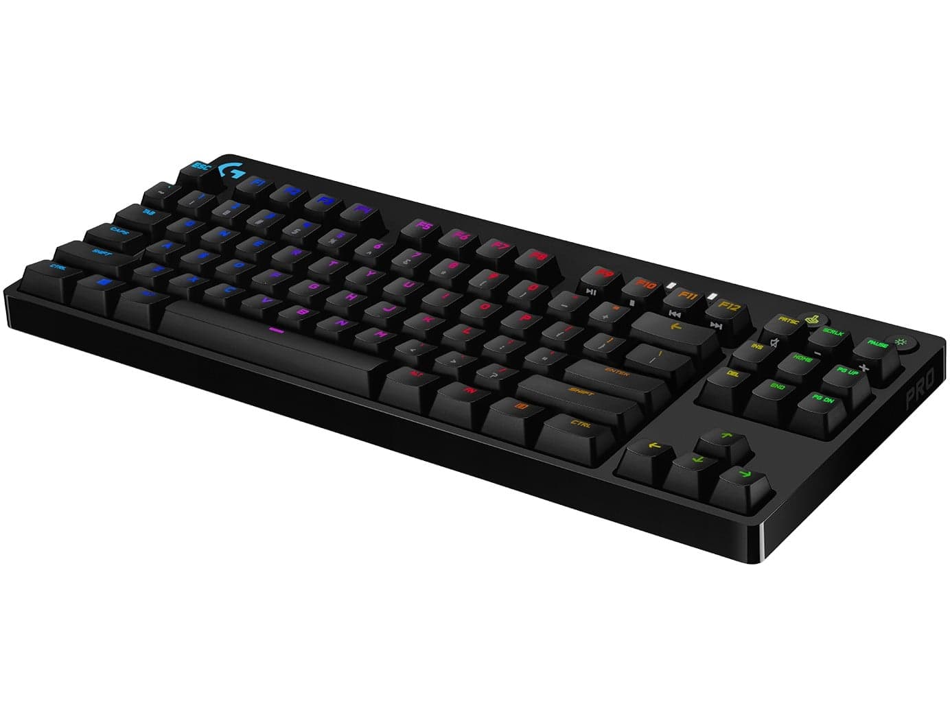 Logitech G Pro Mechanical Gaming Keyboard - Teclado - luz traseira - USB - Padrão internacional americano - interruptor: GX Blue Clicky - preto, miniatura 10