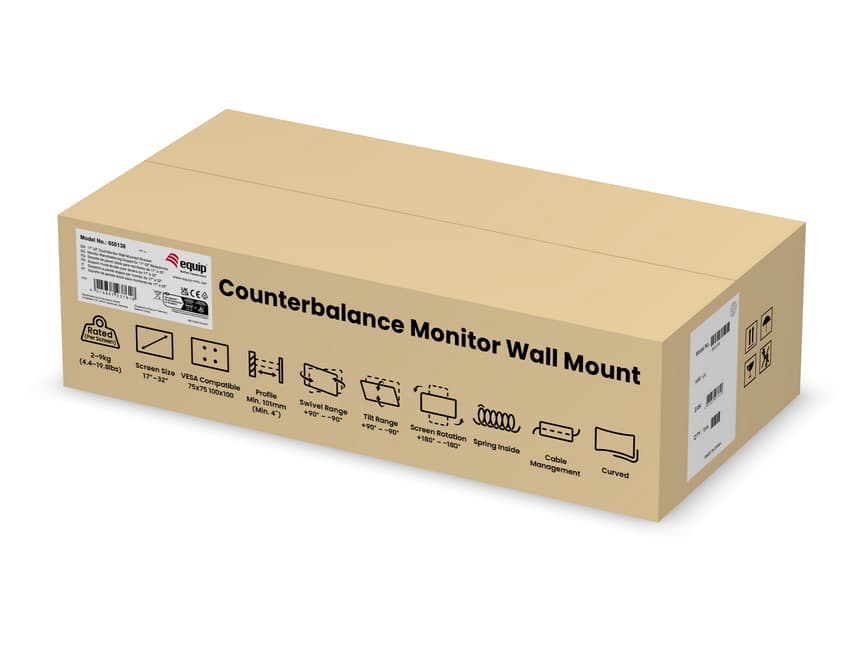 Equip Suporte de parede para monitor duplo de 17"-32”, miniatura 8