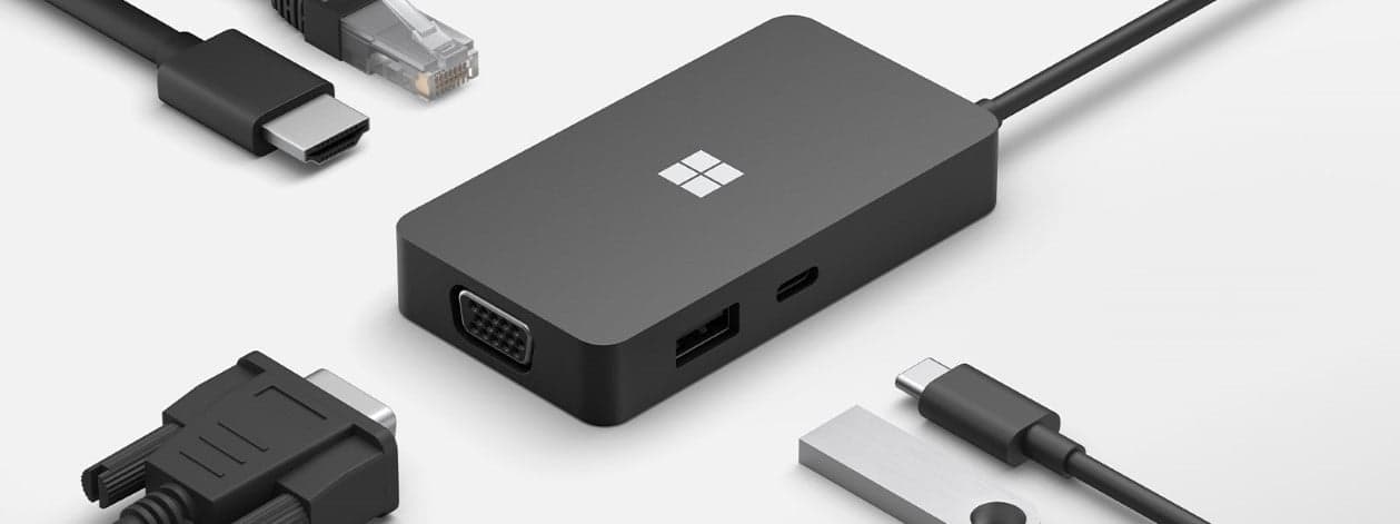 Microsoft USB-C Travel Hub - Estação de engate - USB-C - VGA, HDMI - 1GbE - comercial, miniatura 2