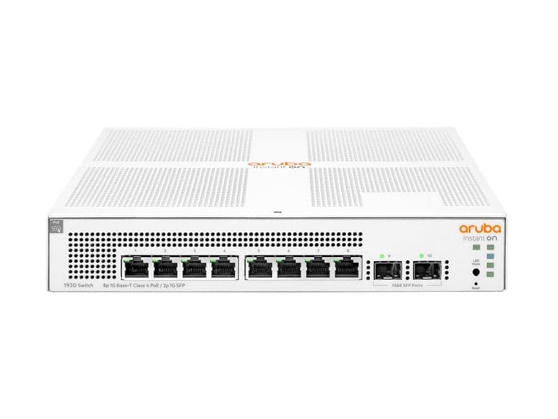 HPE Networking Instant On 1930 8G Class4 PoE 2SFP 124W Switch - Interruptor - L3 - Administrado - 8 x 10/100/1000 (PoE) + 2 x Gigabit SFP - montável em trilho - PoE (124 W), miniatura 1