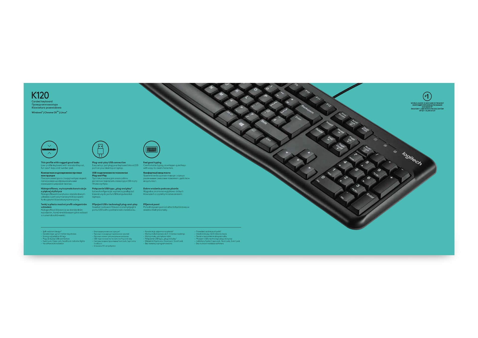 Logitech Keyboard K120 for Business, miniatura 11