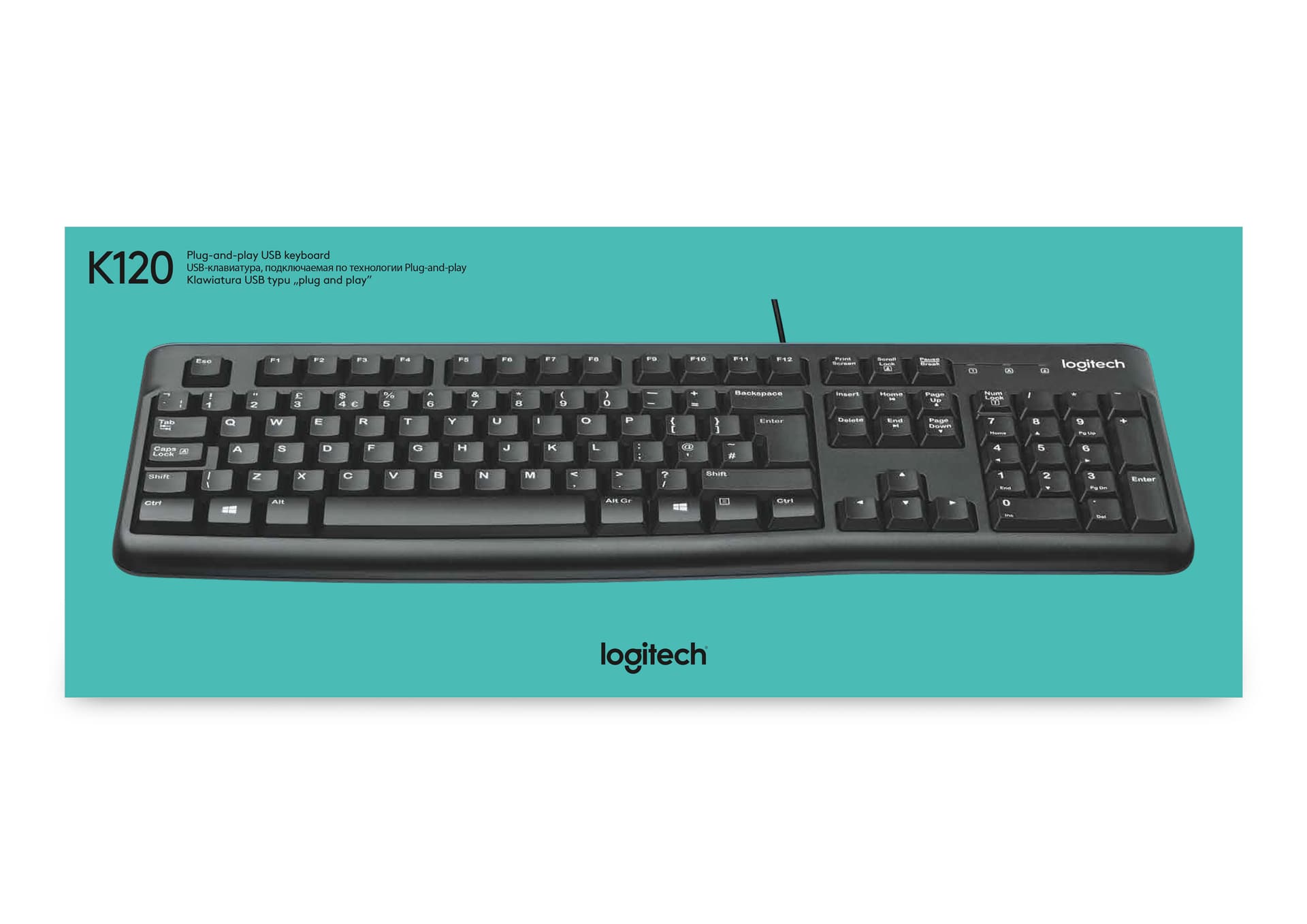 Logitech Keyboard K120 for Business, miniatura 12