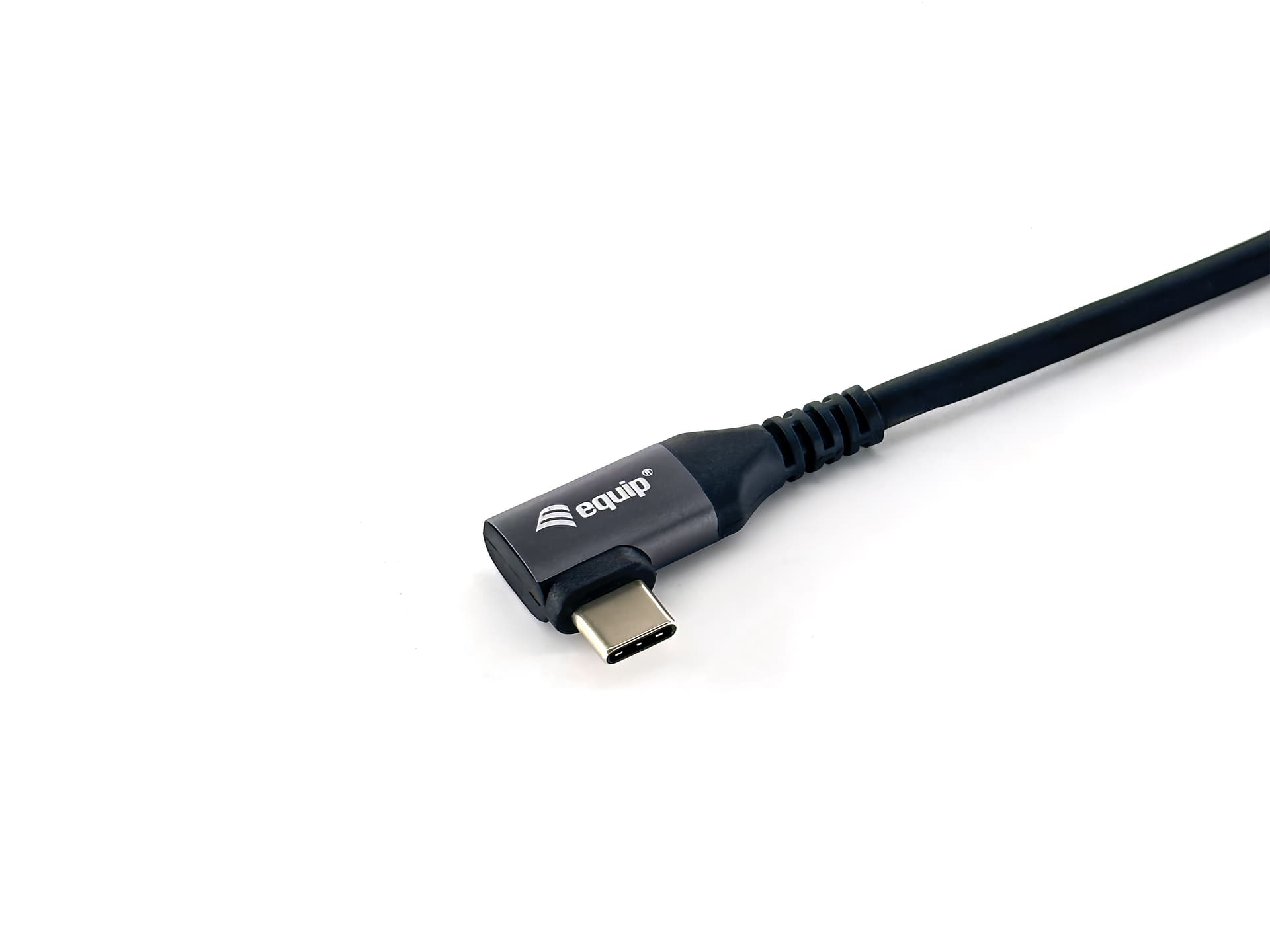 Equip 128891 Cabo USB 2.0 C para C com ângulo de 90°, M/M, 1,0 m, PD 100 W, preto, miniatura 3
