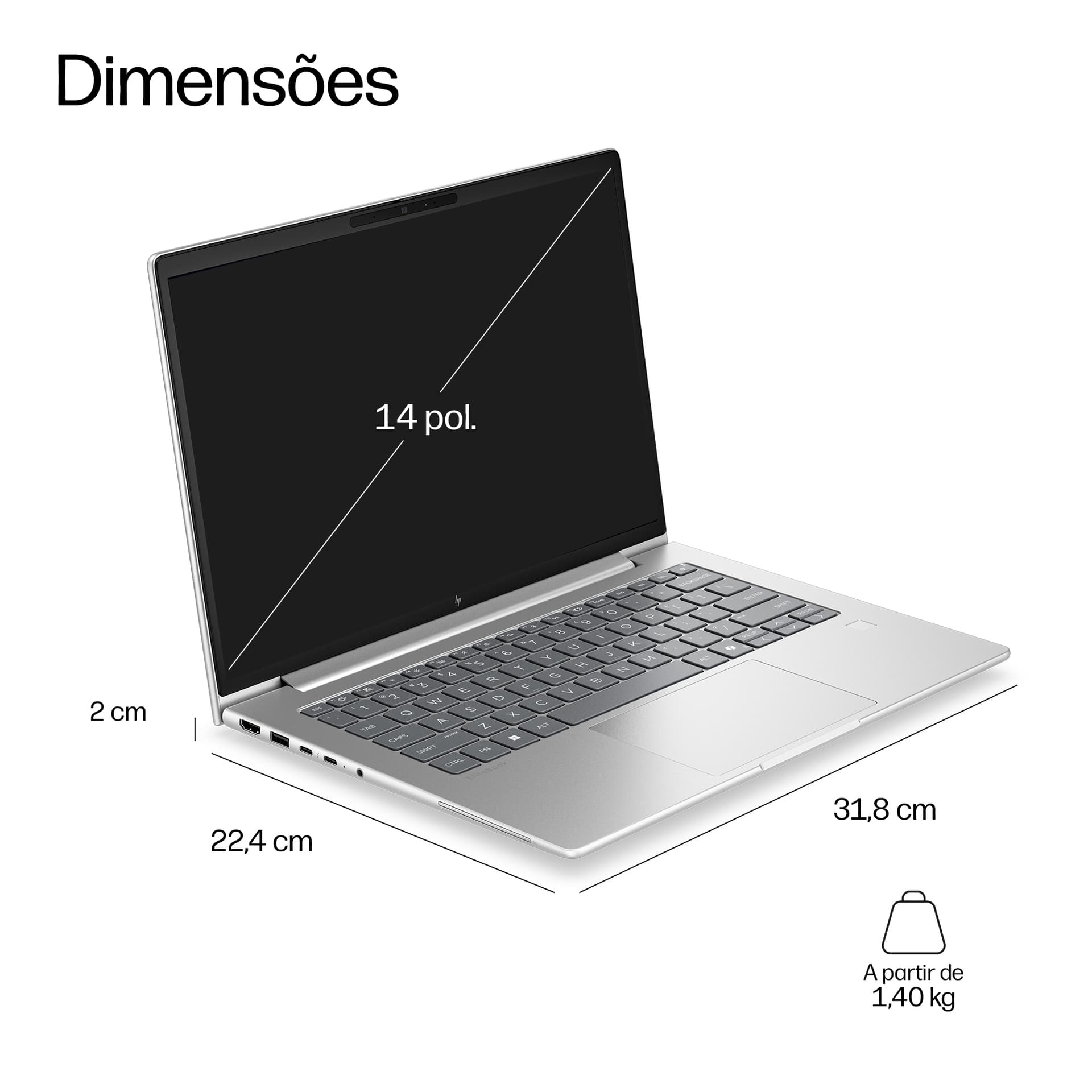 HP Elitebook 6 G2a 14 AI AMD Ryzen AI 5 430 14inch WUXGA AGLEDUWVA 16GB DDR5 512GB SSD WEBCAM UMA FPS W11P 1Y, miniatura 11