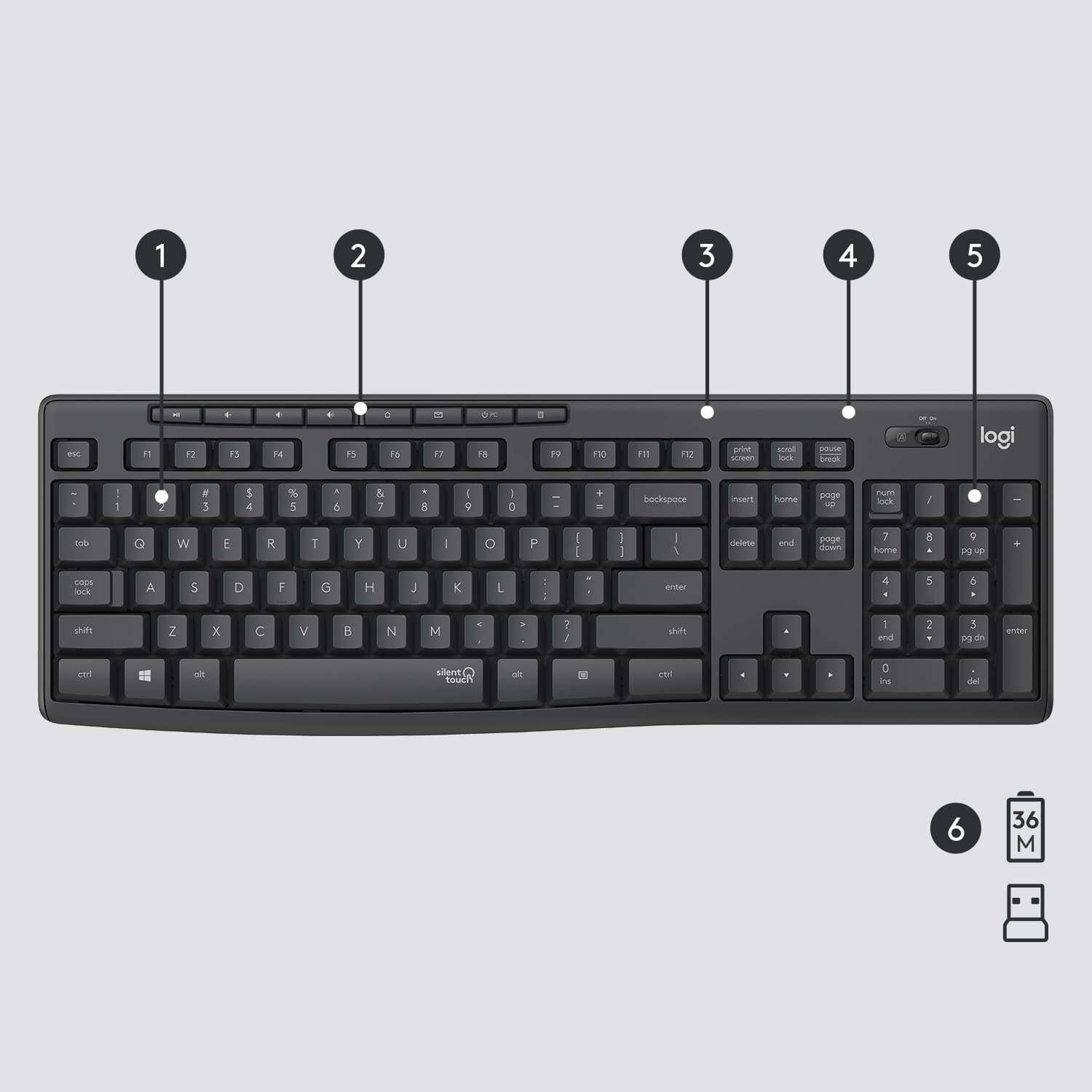 Logitech MK295 Silent, miniatura 6