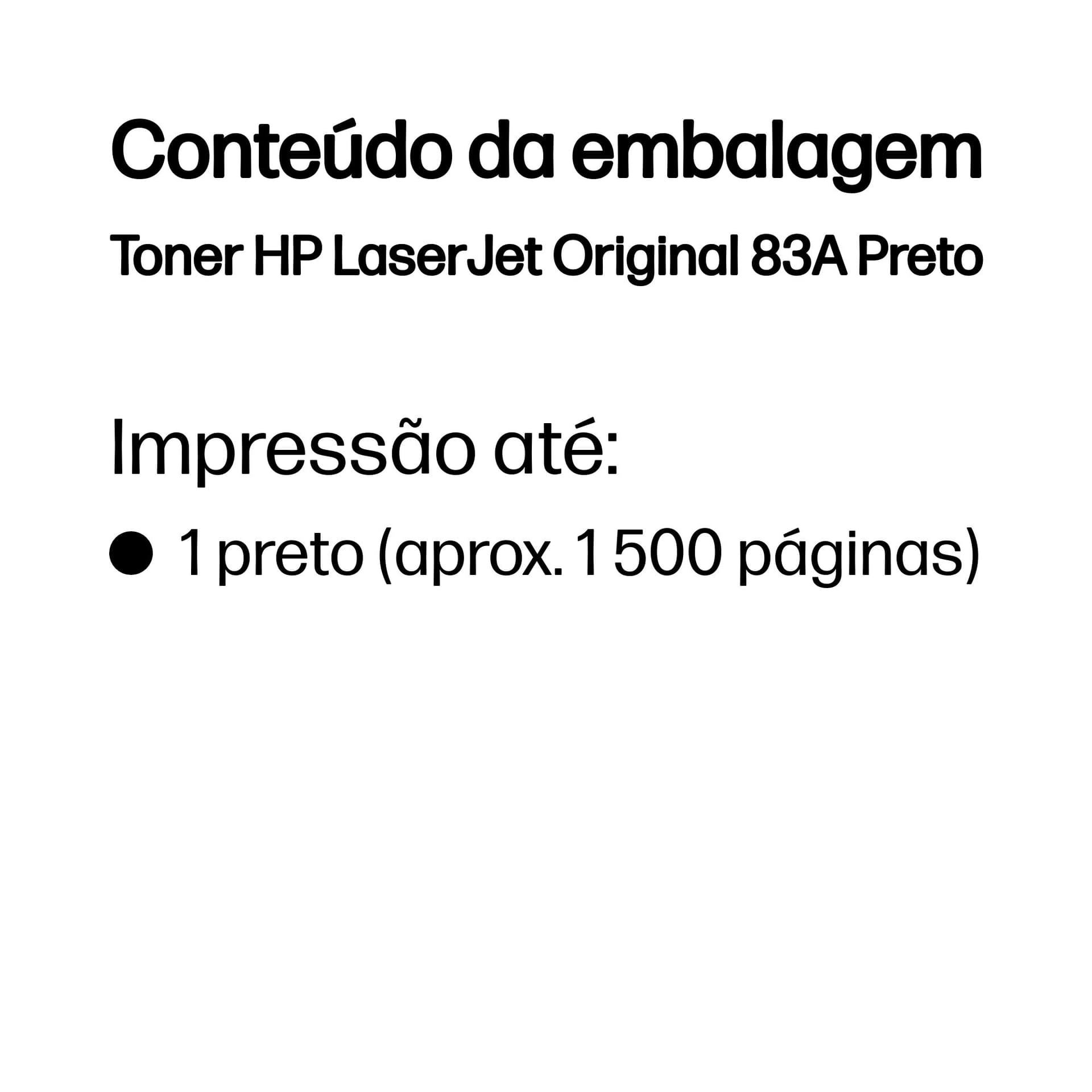 HP Toner LaserJet Original 83A Preto, miniatura 3