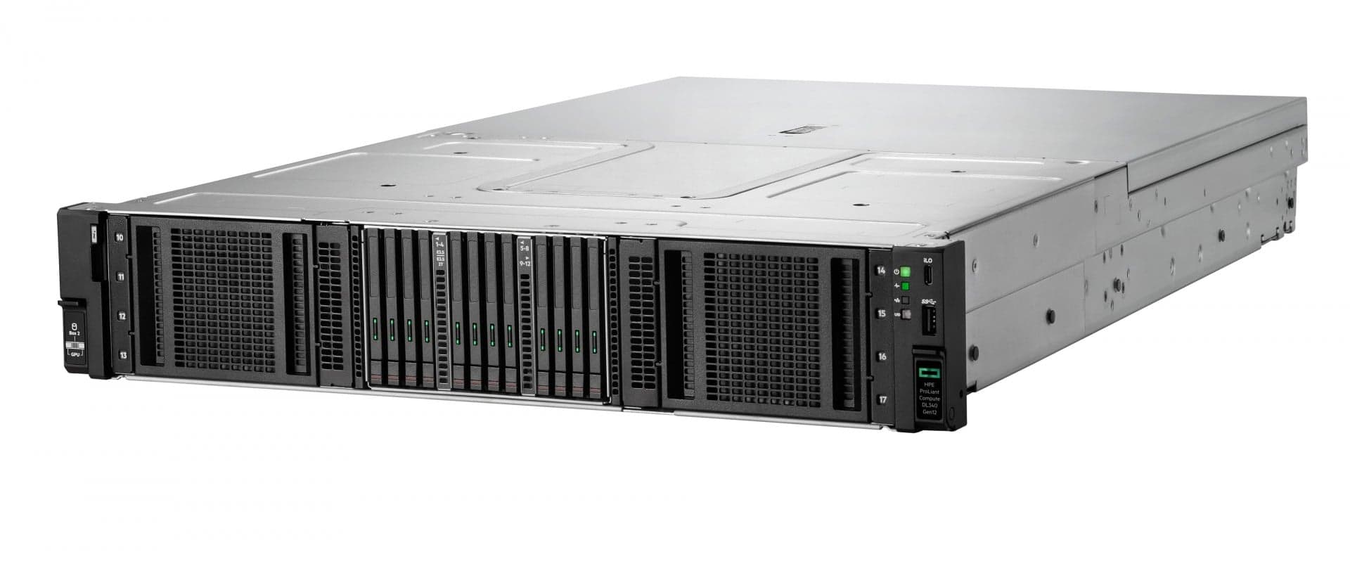 HPE ProLiant Compute DL340 Gen12 - Servidor - montável em bastidor 2U - 1 via - 1 x Xeon 6515P / até 3.8 GHz - RAM 64 GB - SATA/SAS - hot-swap (permuta) 3.5" compartimento(s) - SSD 2 x 480 GB - NVMe, Raid 1 configuration - sem SO - monitor: nenhum, miniatura 2