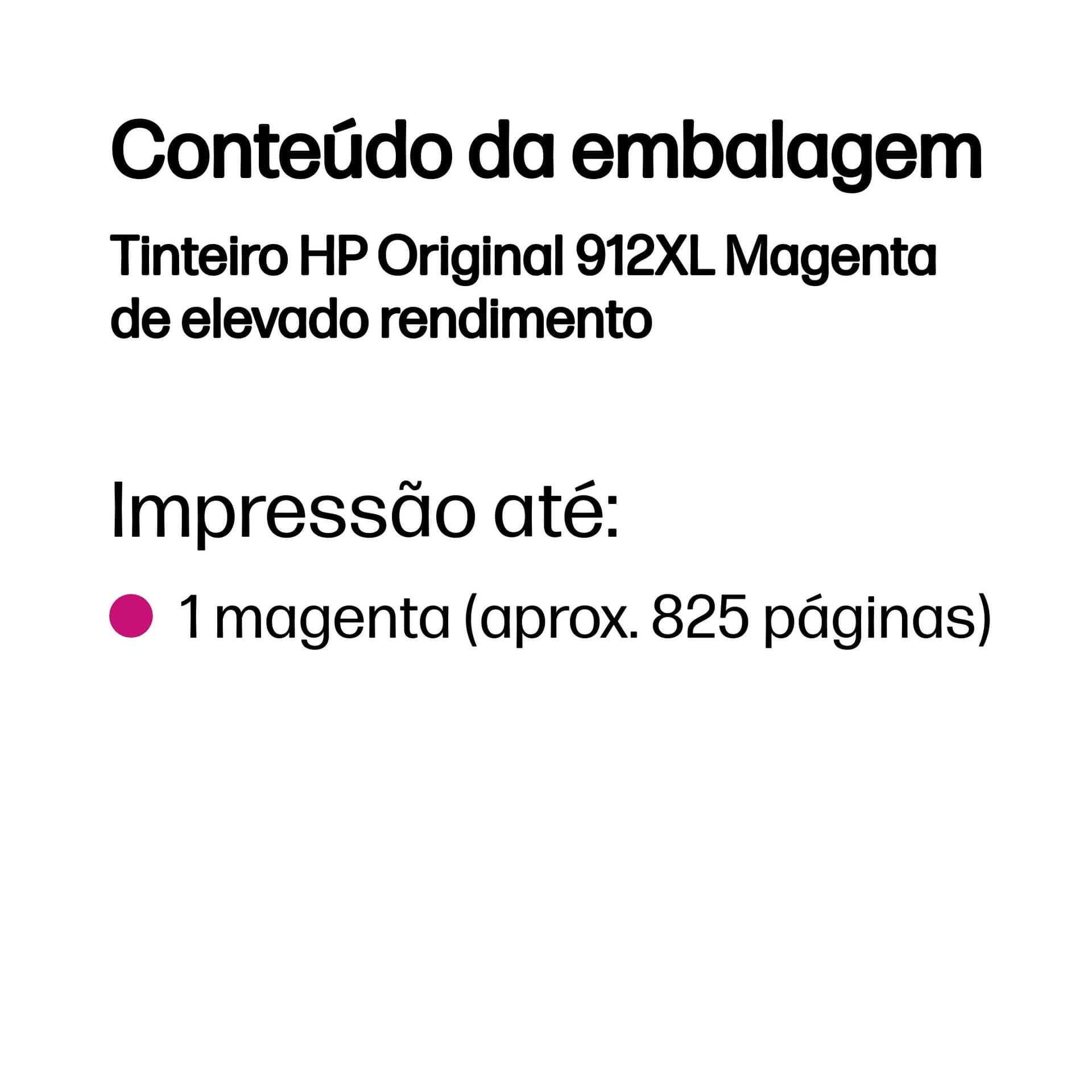 HP Tinteiro Original 912XL Magenta de elevado rendimento, miniatura 3