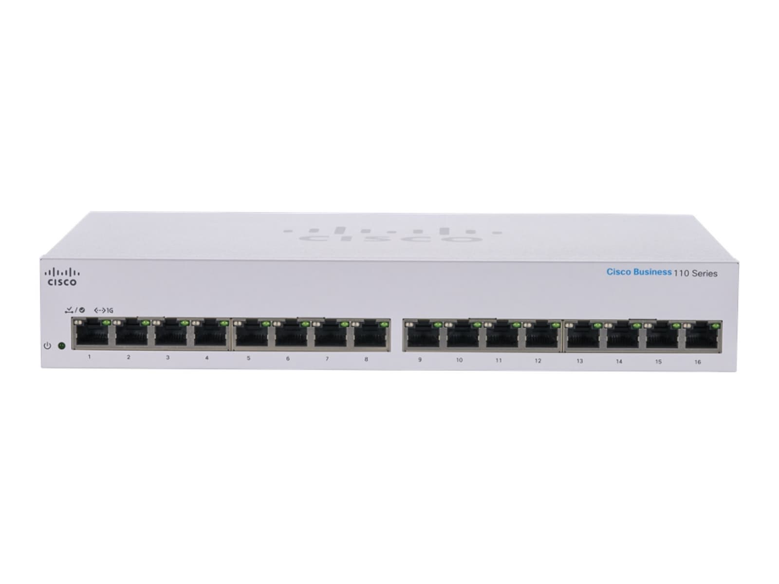 Cisco Business 110 Series 110-16T - Interruptor - sem gestão - 16 x 10/100/1000 - montável em trilho, desktop, montável na parede, miniatura 2