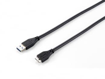 EQUIP CABO USB 3.0 A TO MICRO-B M 1.80MT PRETO, miniatura 1