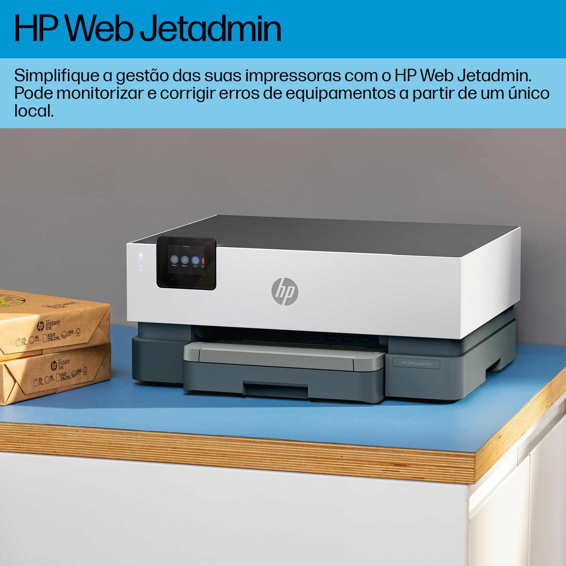 HP OfficeJet Pro 9110b Sem fios Cor Impressora, Impressão frente e verso, miniatura 5