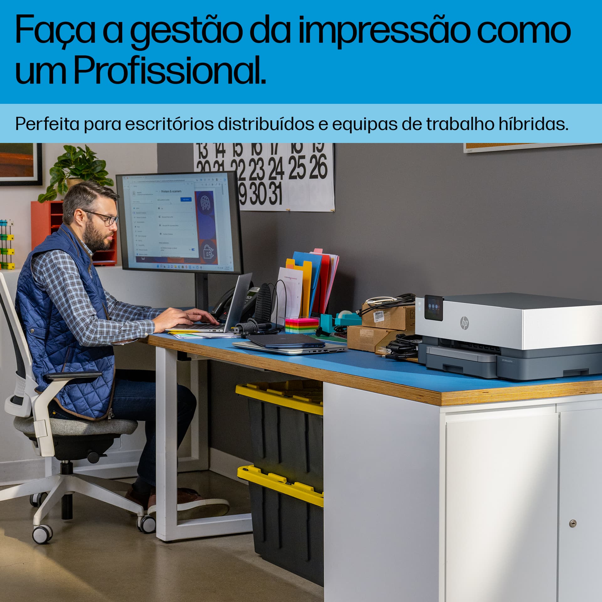HP OfficeJet Pro 9110b Sem fios Cor Impressora, Impressão frente e verso, miniatura 7