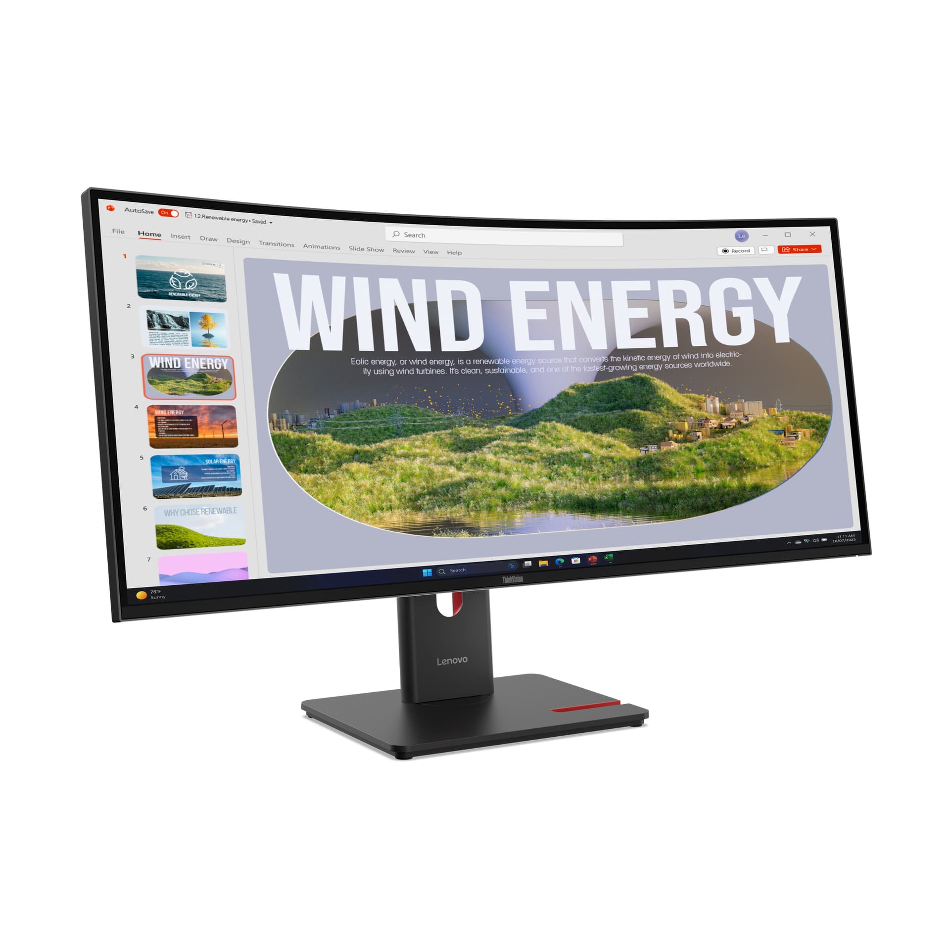 Lenovo ThinkVision T34WD-40 Monitor, miniatura 4