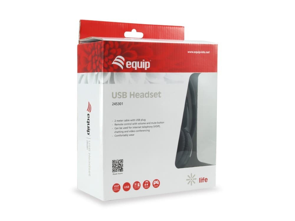 EQUIP LIFE HEADSET C/ MICRO FUNÇÃO MUTE E VOL USB, miniatura 4