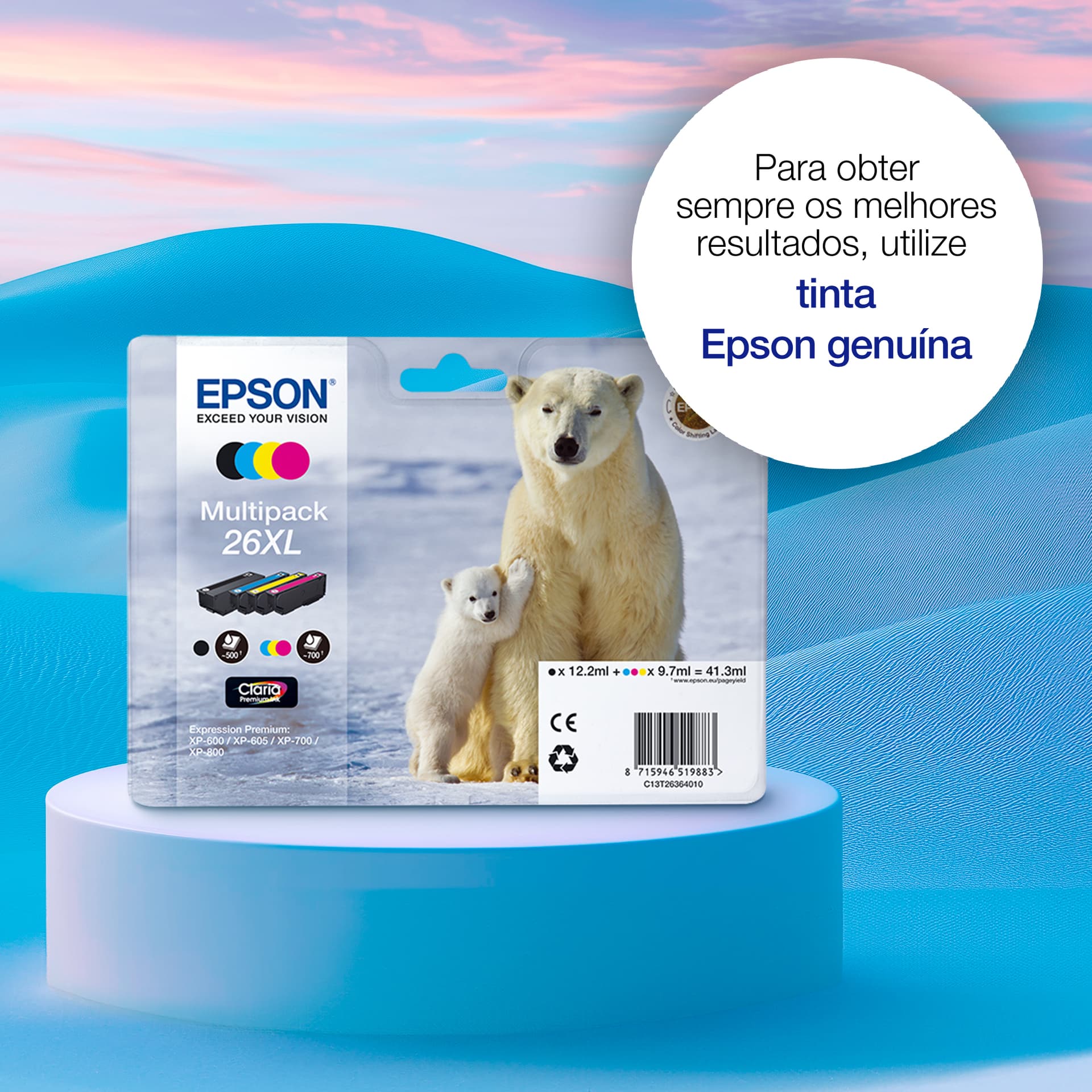 Epson Polar bear 26 Conjunto individual preto fotográfica Claria Premium Urso polar, miniatura 4