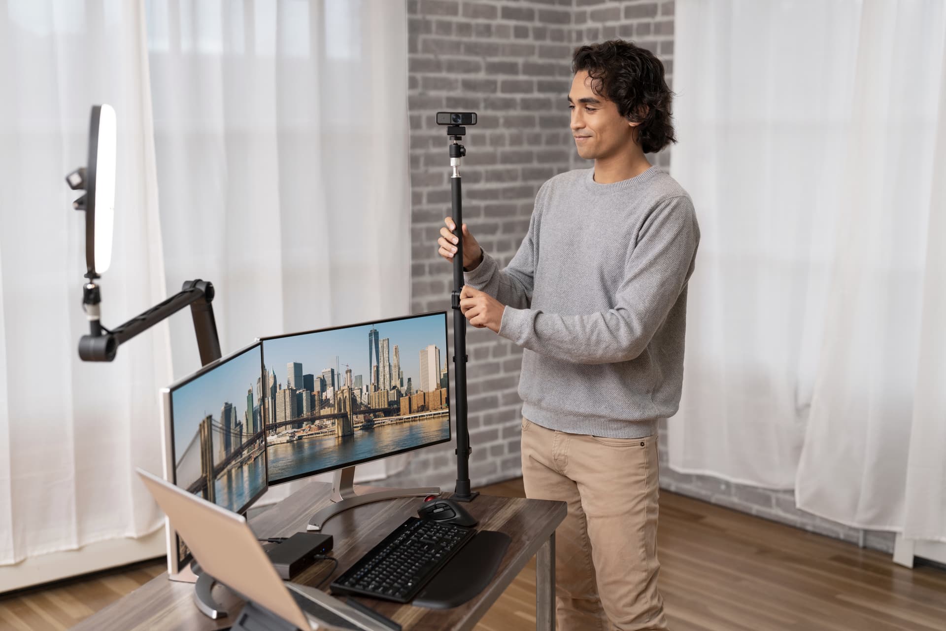Kensington A1000 Suporte em C de secretária para microfones, webcams e sistemas de iluminação, miniatura 5