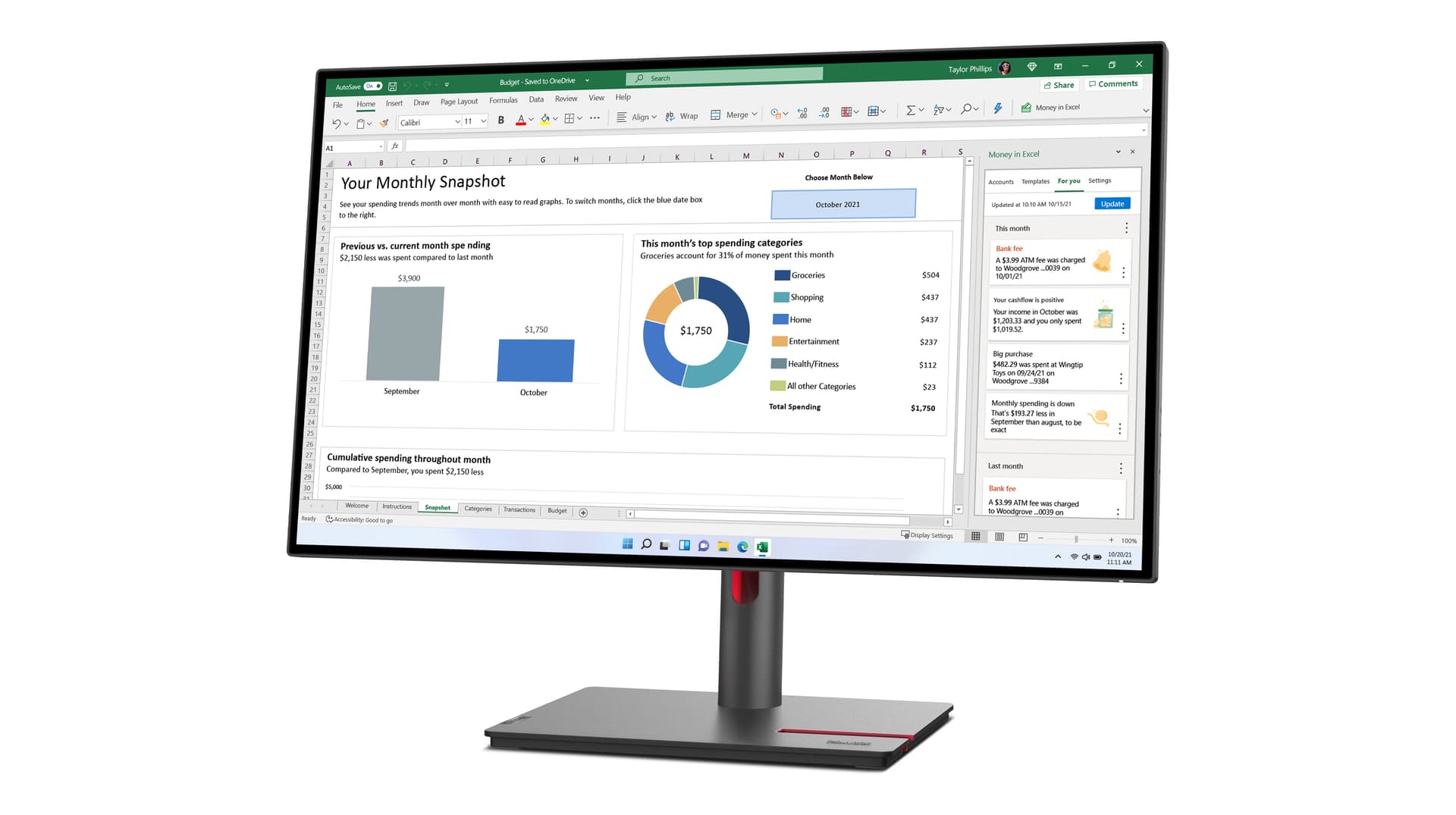 Lenovo ThinkVision P27h-30, miniatura 4