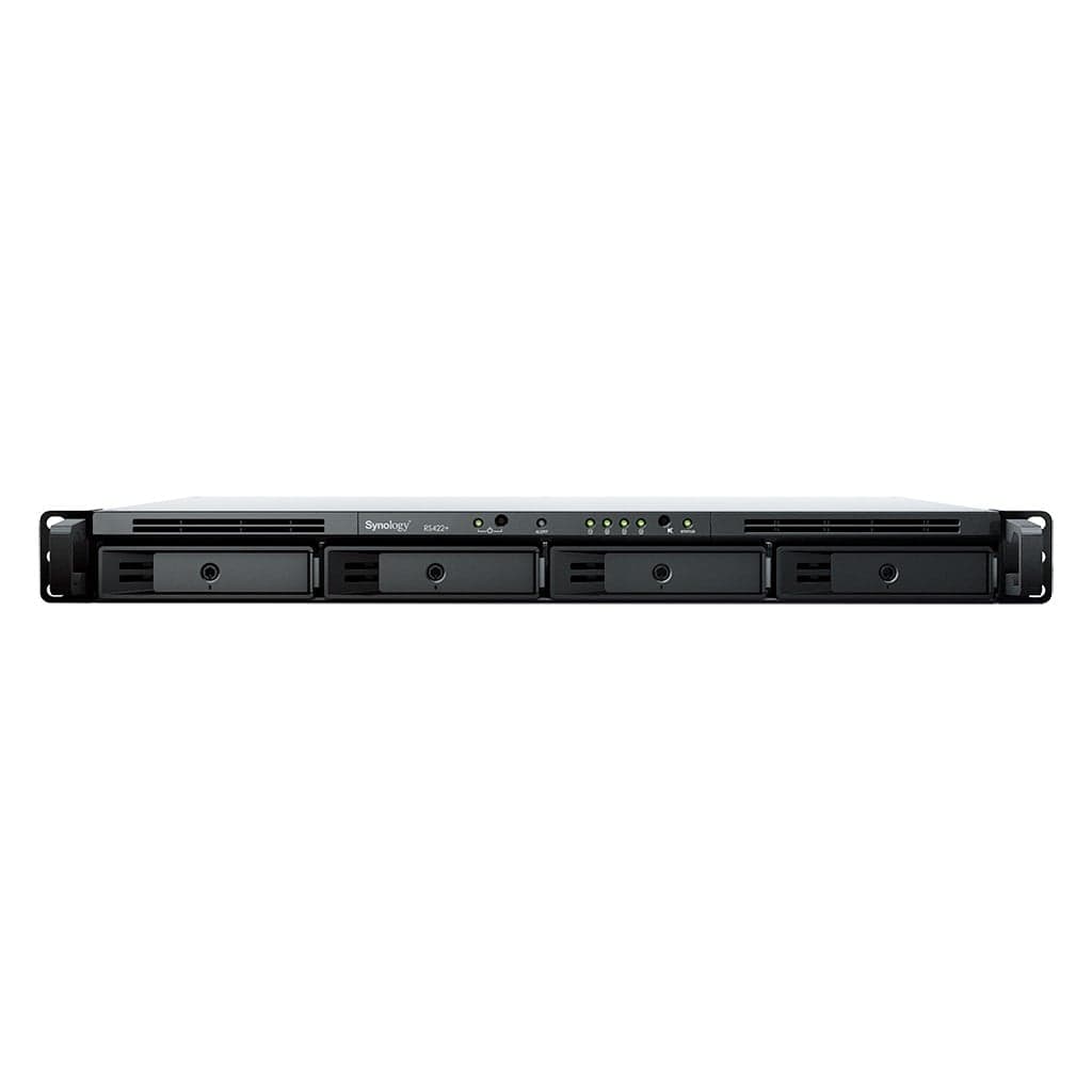 Synology RackStation RS422+ - Servidor NAS - 4 baias - montável em bastidor - SATA 6Gb/s - RAID (expansão de disco rígido) 0, 1, 5, 6, 10, JBOD - RAM 2 GB - Gigabit Ethernet - iSCSI assistência - 1U, miniatura 1