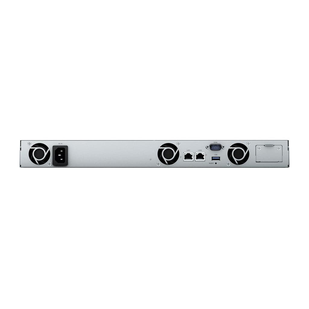 Synology RackStation RS422+ - Servidor NAS - 4 baias - montável em bastidor - SATA 6Gb/s - RAID (expansão de disco rígido) 0, 1, 5, 6, 10, JBOD - RAM 2 GB - Gigabit Ethernet - iSCSI assistência - 1U, miniatura 4