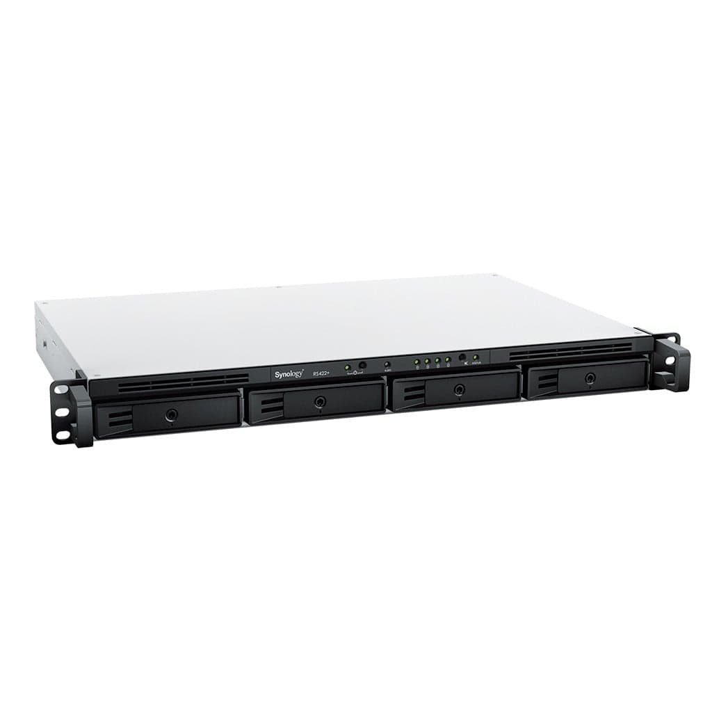 Synology RackStation RS422+ - Servidor NAS - 4 baias - montável em bastidor - SATA 6Gb/s - RAID (expansão de disco rígido) 0, 1, 5, 6, 10, JBOD - RAM 2 GB - Gigabit Ethernet - iSCSI assistência - 1U, miniatura 6