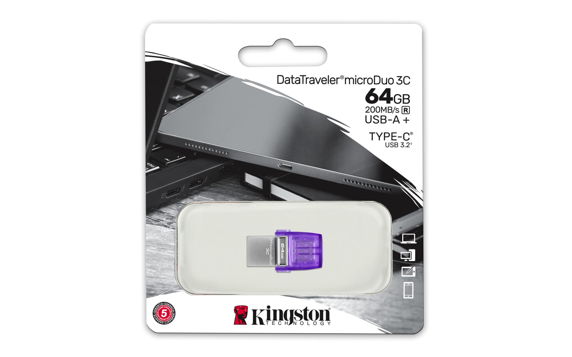 Kingston Technology DataTraveler microDuo 3C, miniatura 5