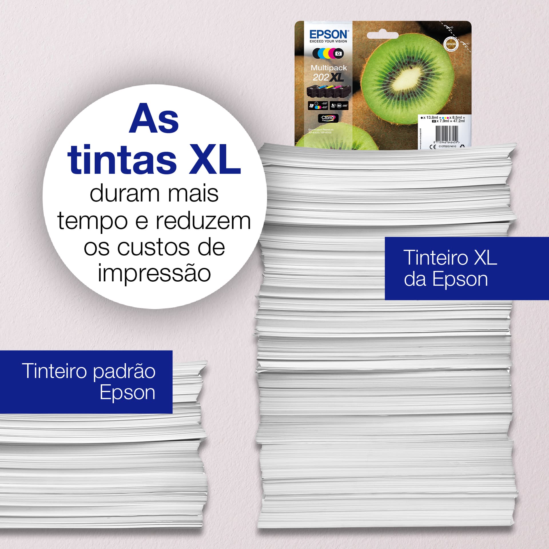 Epson Kiwi Multipack 5-colours 202XL Claria Premium Ink, miniatura 3