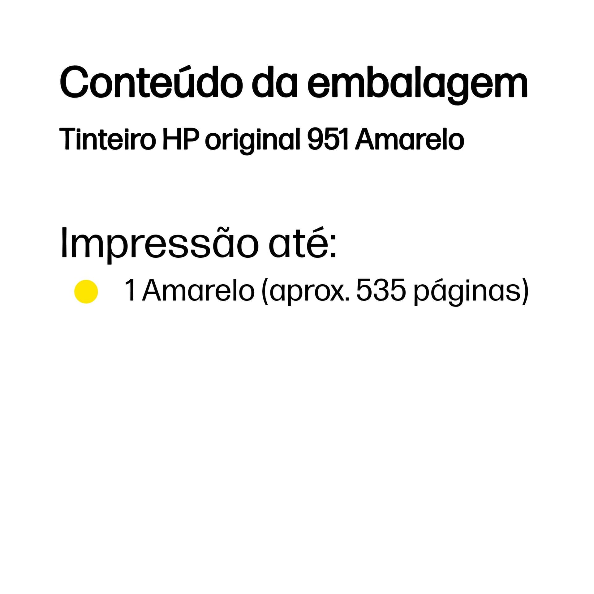 HP Tinteiro original 951 Amarelo, miniatura 3