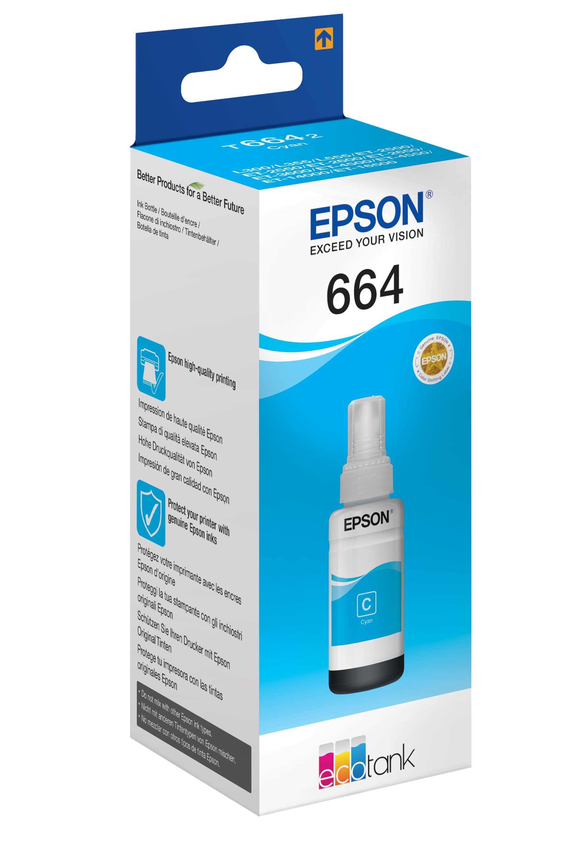 Epson Garrafa de tinta Ciano EcoTank 664, miniatura 6