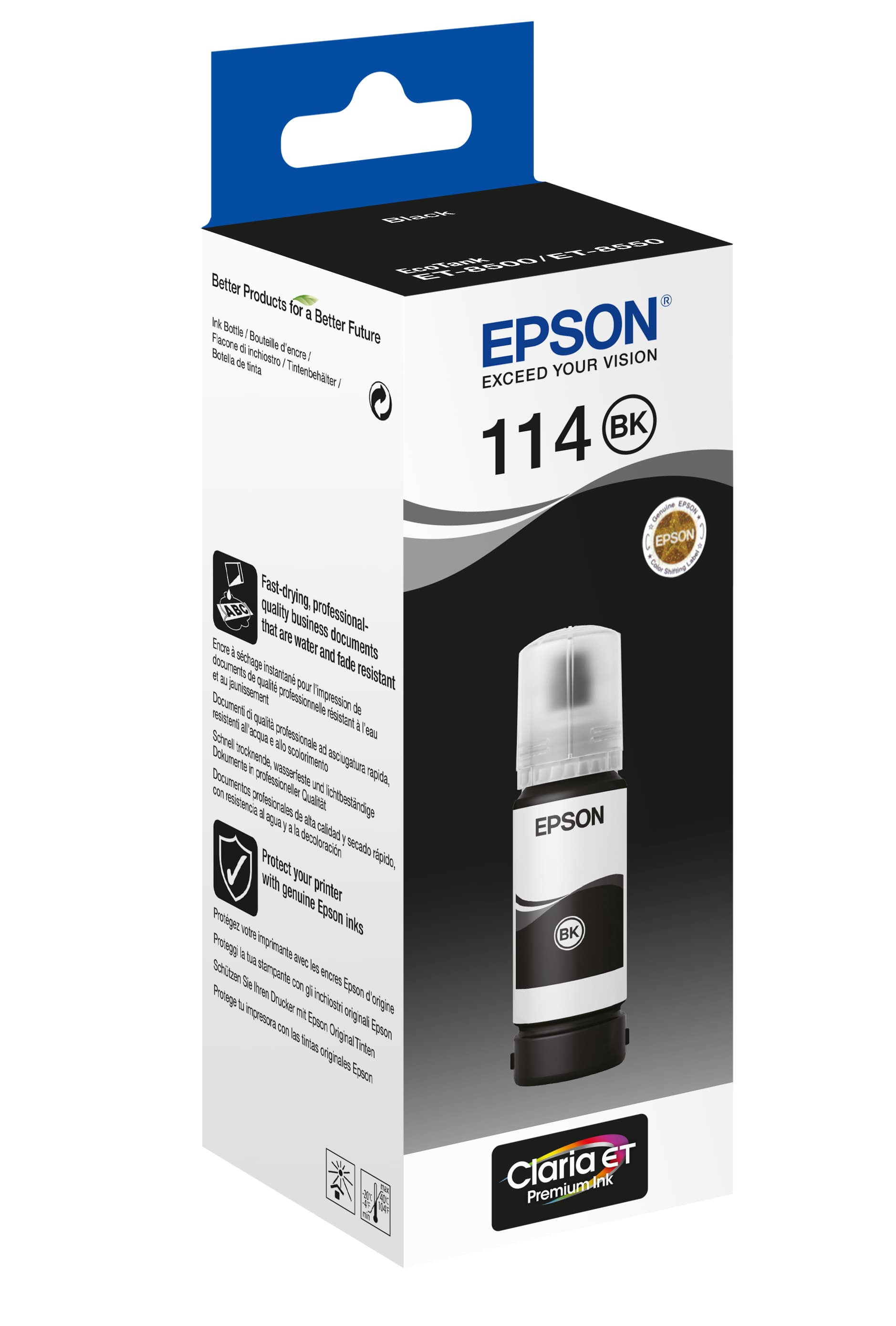 Epson 114 EcoTank Pigment Black ink bottle, miniatura 5