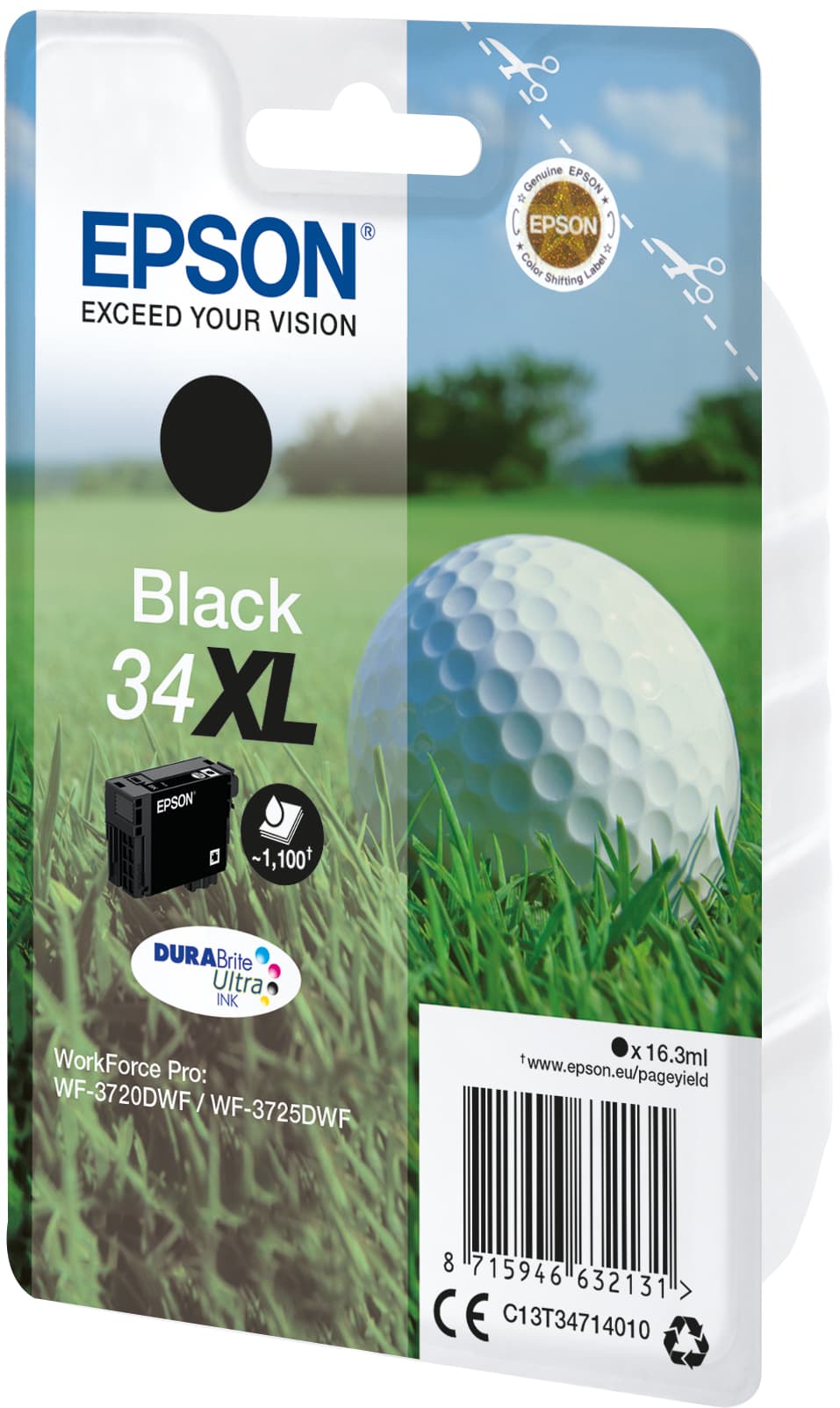Epson Golf ball 34XL Conjunto individual preto DURABrite Ultra Bola de golfe, miniatura 2