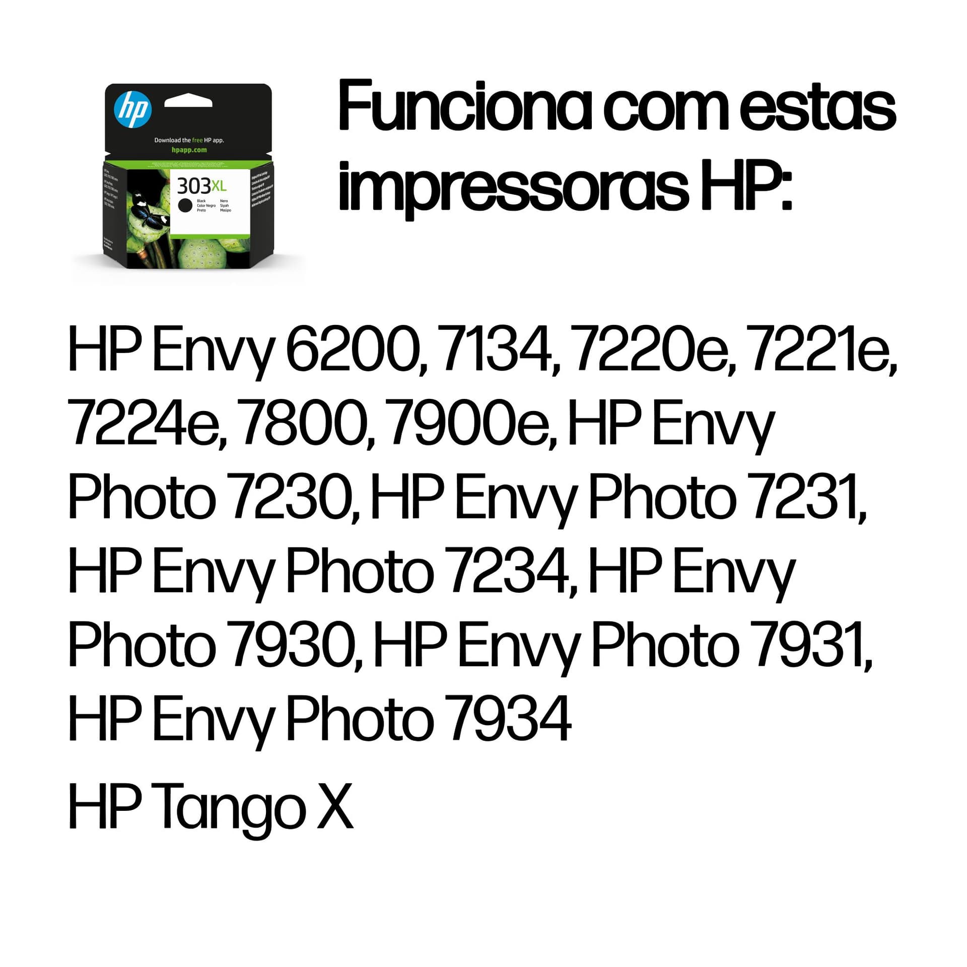 HP Tinteiro Original 303XL de elevado rendimento (Preto), miniatura 2
