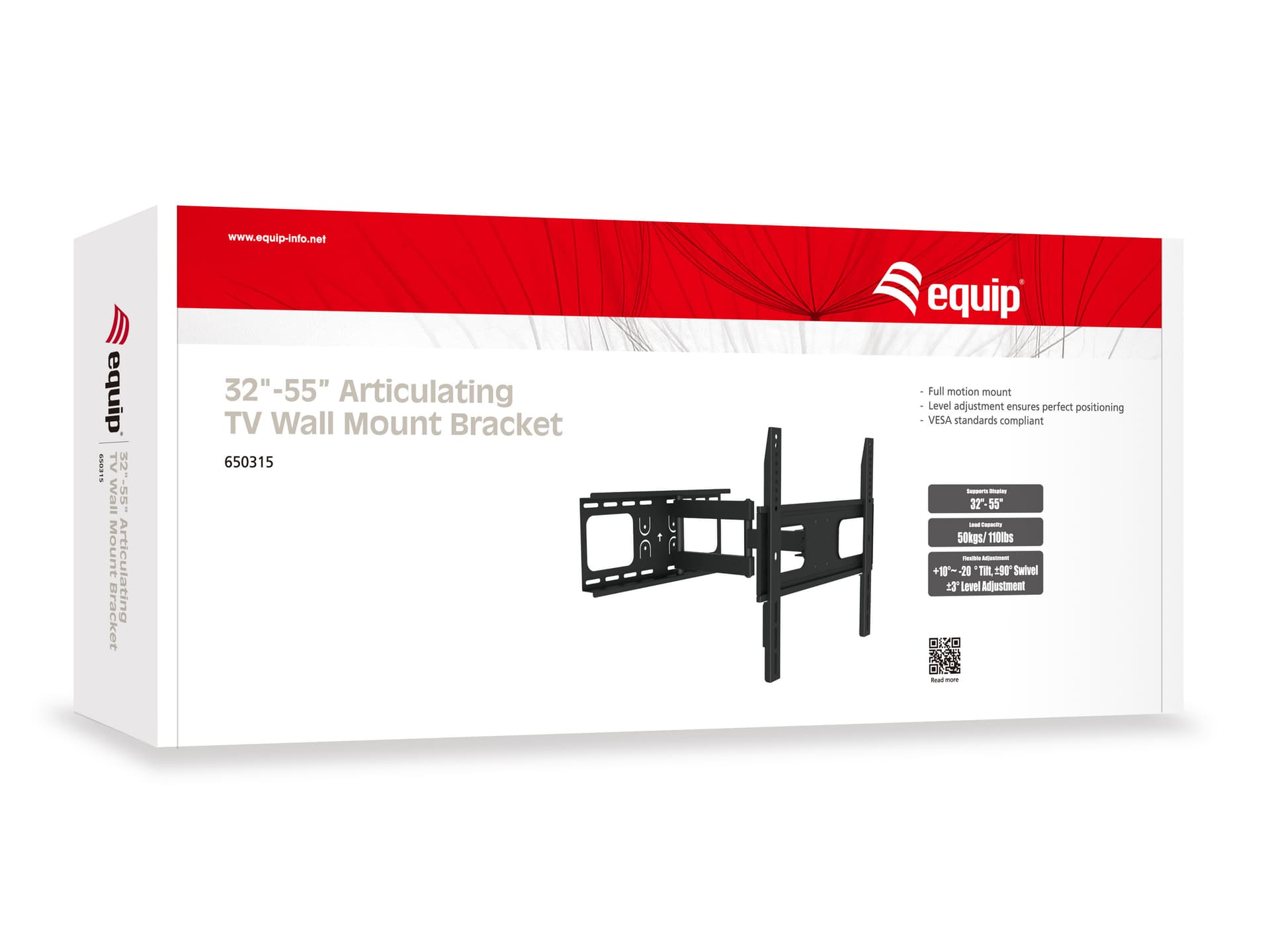 Equip 650315 Suporte de parede para TV articulado de 32“-55”., miniatura 5
