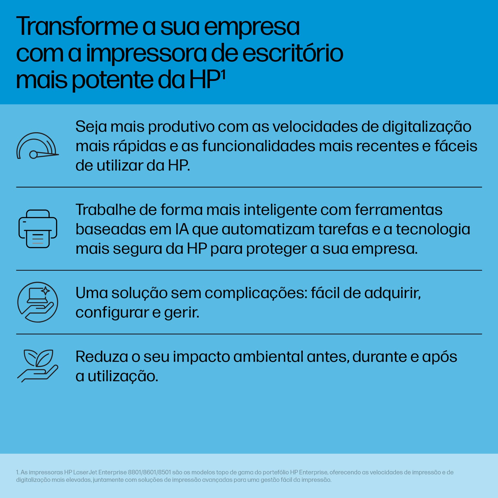 HP LaserJet Enterprise 8501dn Preto e branco Impressora, miniatura 6