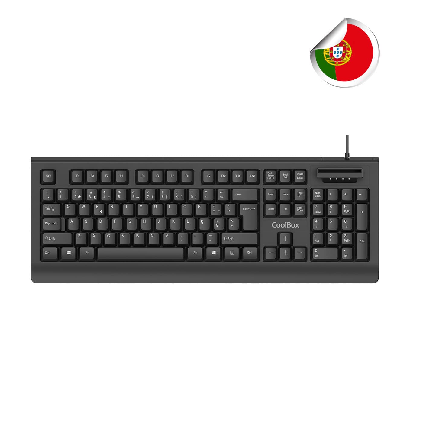 CoolBox TECLADO COM LEITOR DE CARTÃO DE CIUDADÃO SMARTCARD, miniatura 1