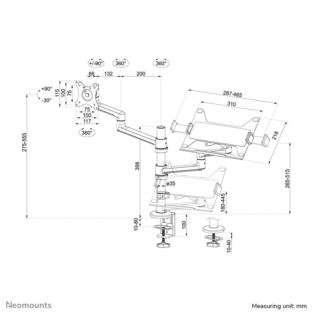 Neomounts DS20-425BL2, miniatura 20