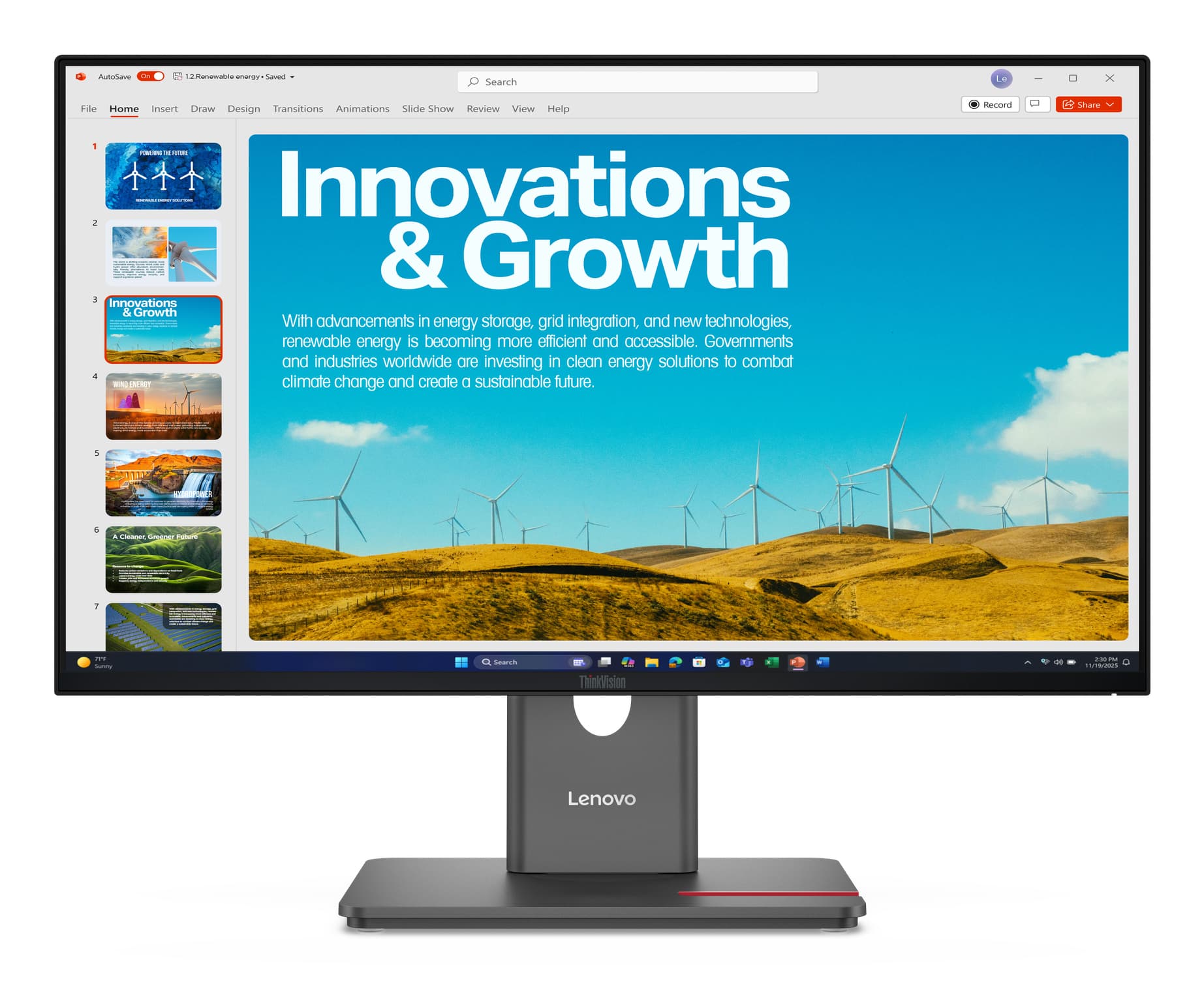 Lenovo ThinkVision P24QD-40 Monitor, miniatura 1
