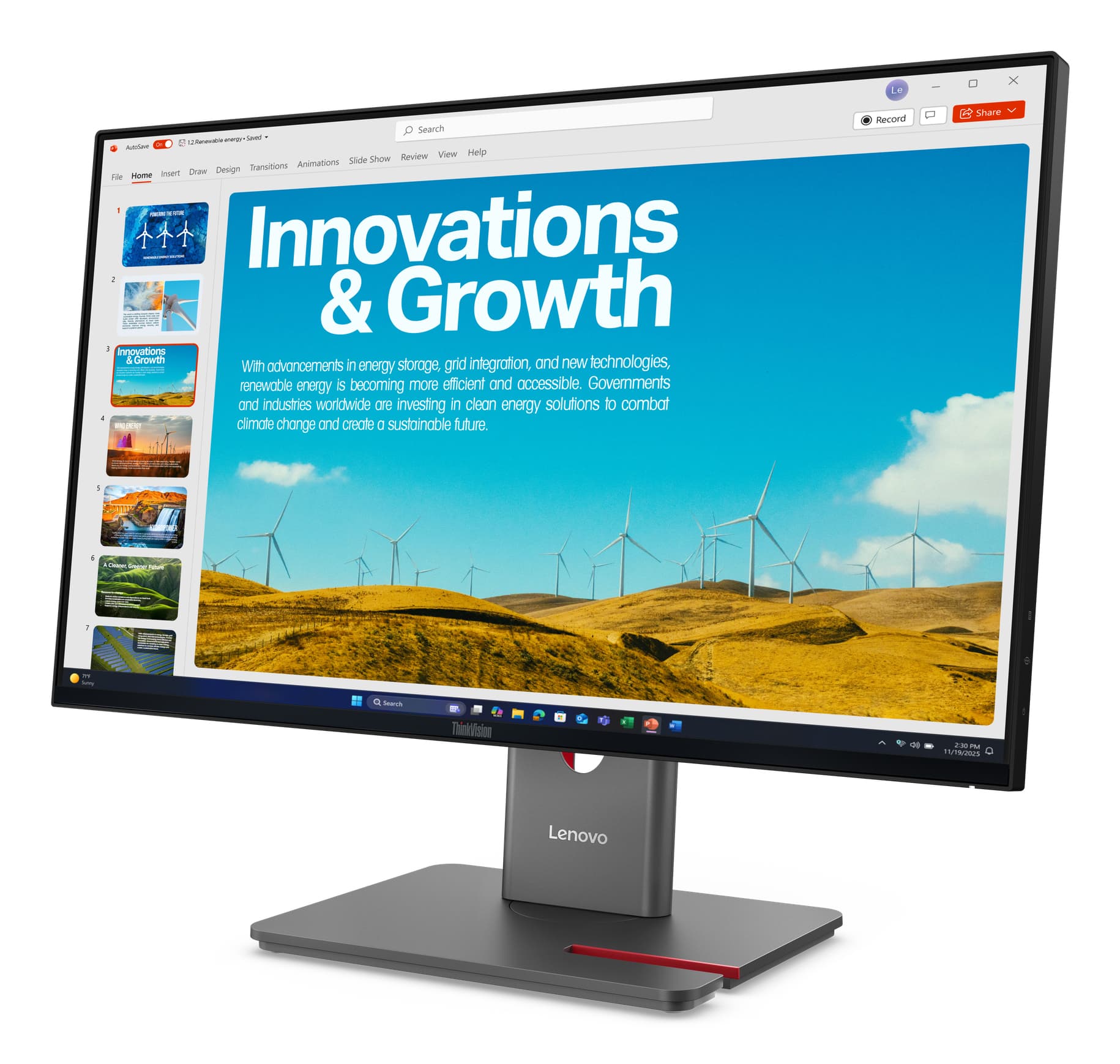 Lenovo ThinkVision P24QD-40 Monitor, miniatura 2