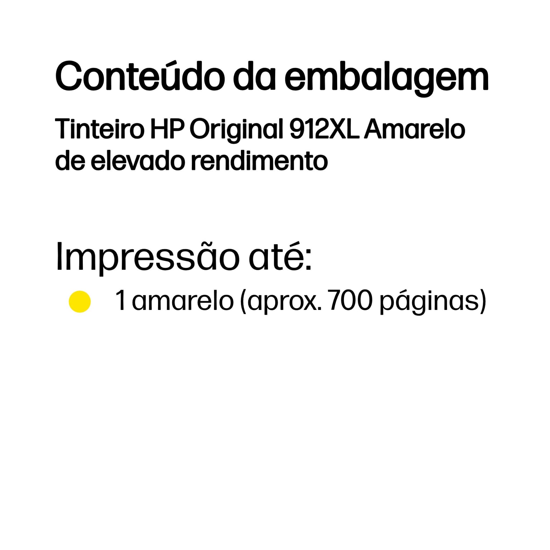 HP Tinteiro Original 912XL Amarelo de elevado rendimento, miniatura 3