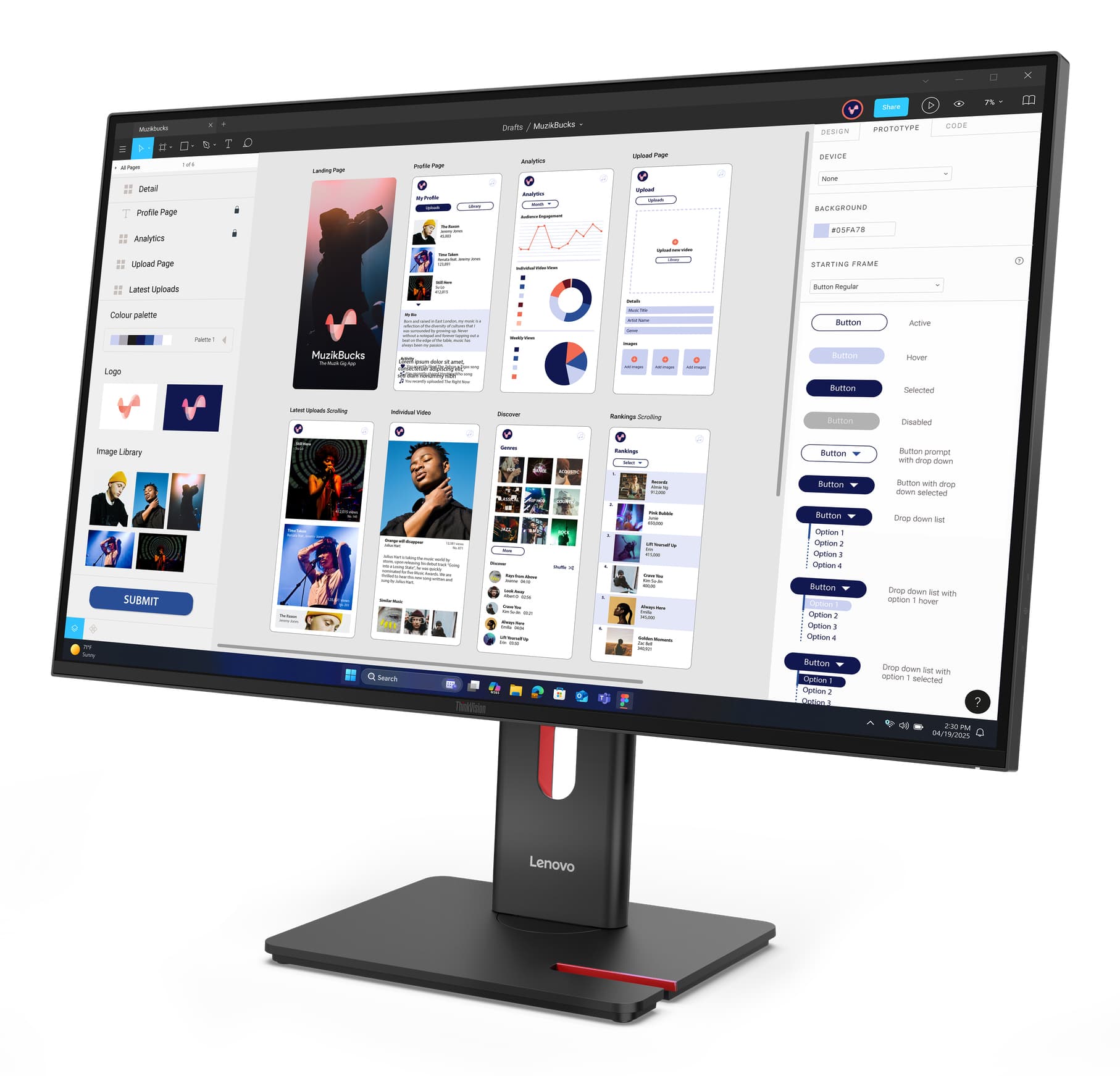 Lenovo ThinkVision T32UD-40 Monitor, miniatura 11
