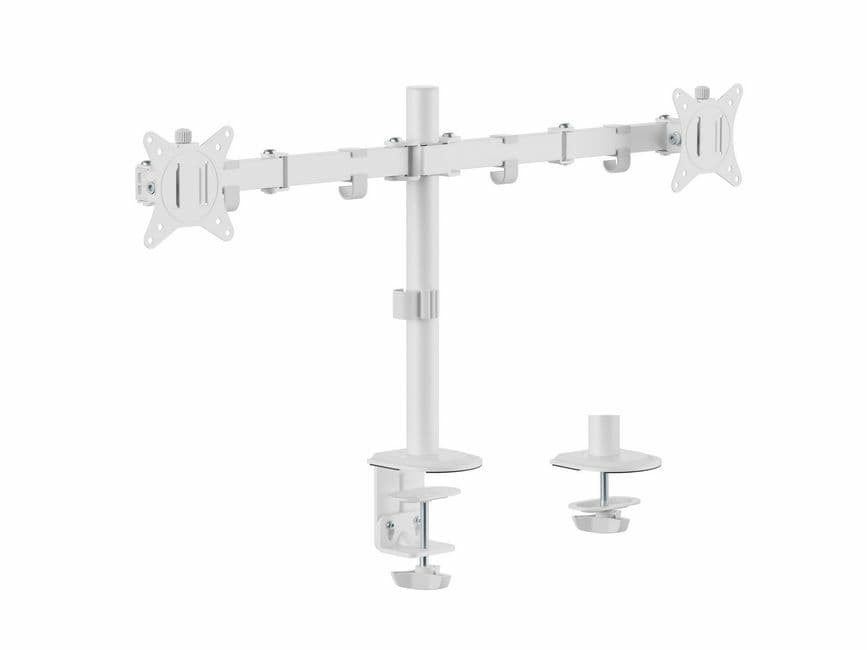 Equip Suporte de montagem de secretária para monitor duplo articulado de 17“-32”, branco, miniatura 1