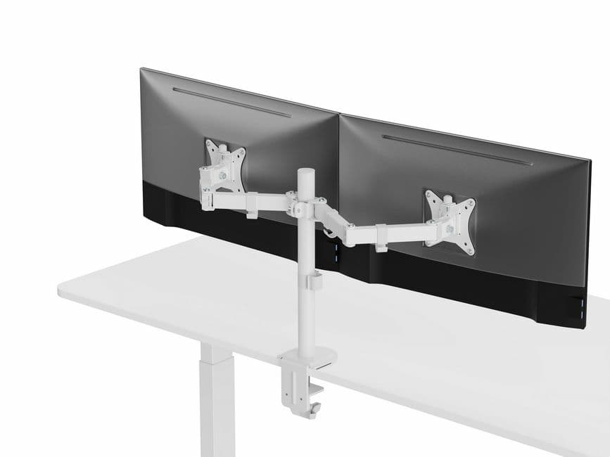 Equip Suporte de montagem de secretária para monitor duplo articulado de 17“-32”, branco, miniatura 4