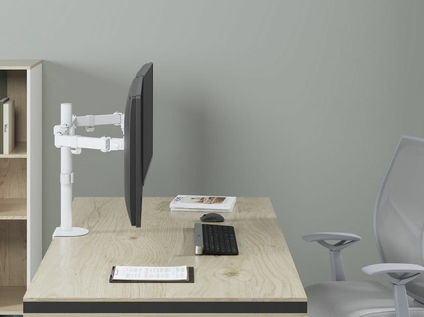Equip Suporte de montagem de secretária para monitor duplo articulado de 17“-32”, branco, miniatura 7