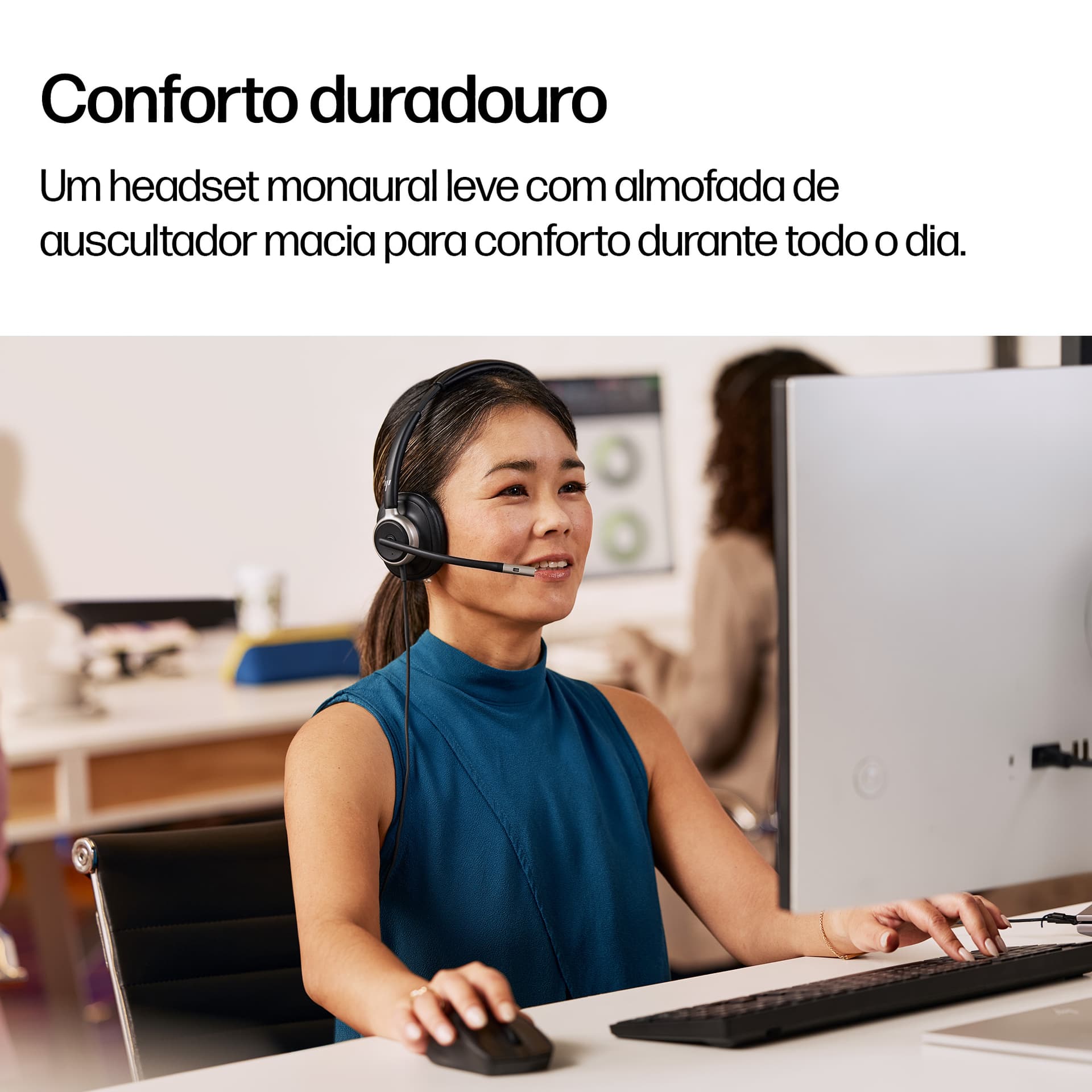 HP Poly Headset monaural USB com fios Mission 815 (a granel), miniatura 3