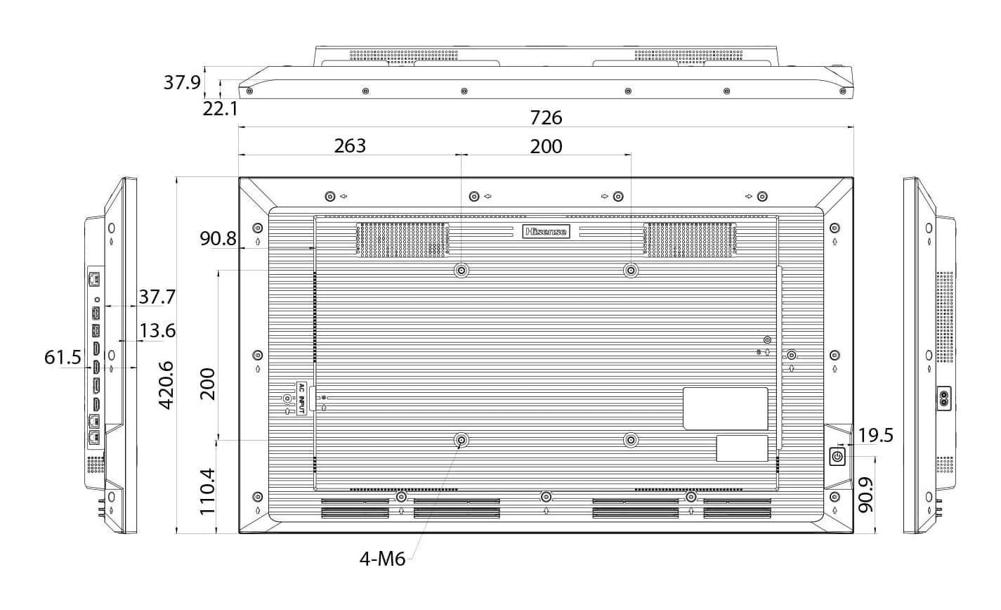 Hisense 32” Full HD IPS Digital Signage Display - 24/7 Operation, miniatura 7
