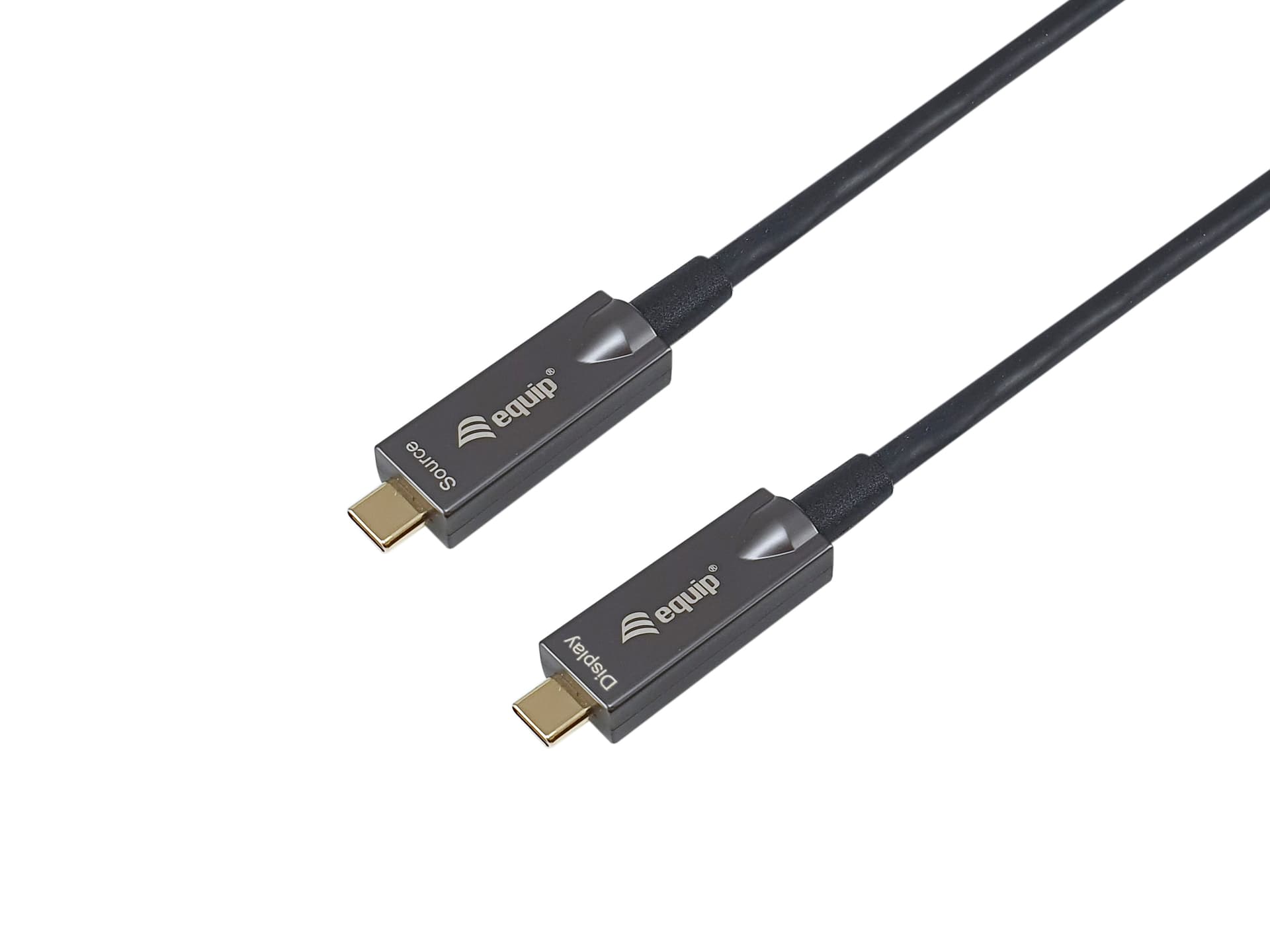 Equip 119461 Cabo ótico ativo USB-C para C, M/M, 5,0 m, PD 60W, 4K/60 Hz, 10 Gbps, Vídeo+Dados+PD, miniatura 1