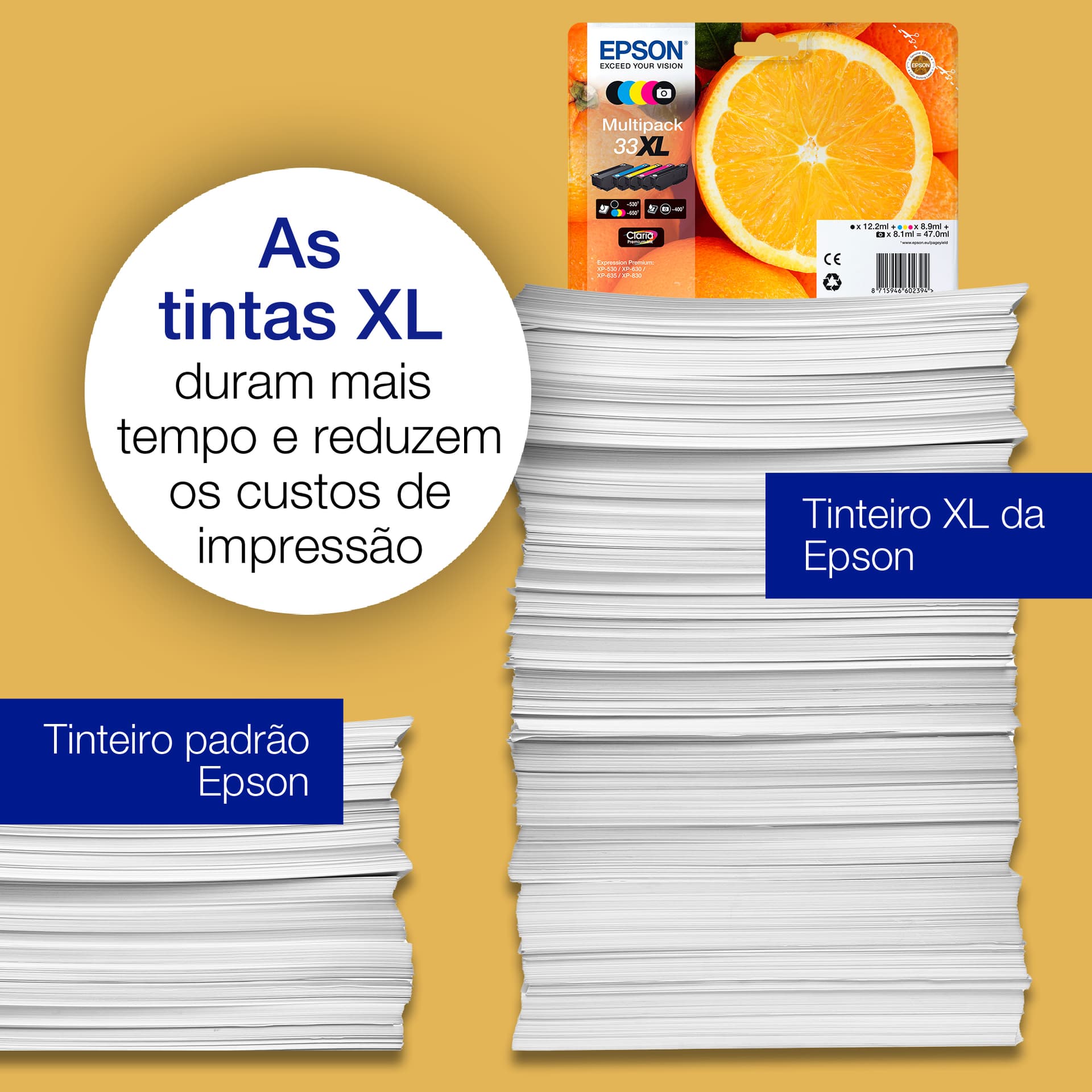 Epson Oranges 33XL Tinta multipack de 5 cores Claria Premium Claria Laranjas, miniatura 7