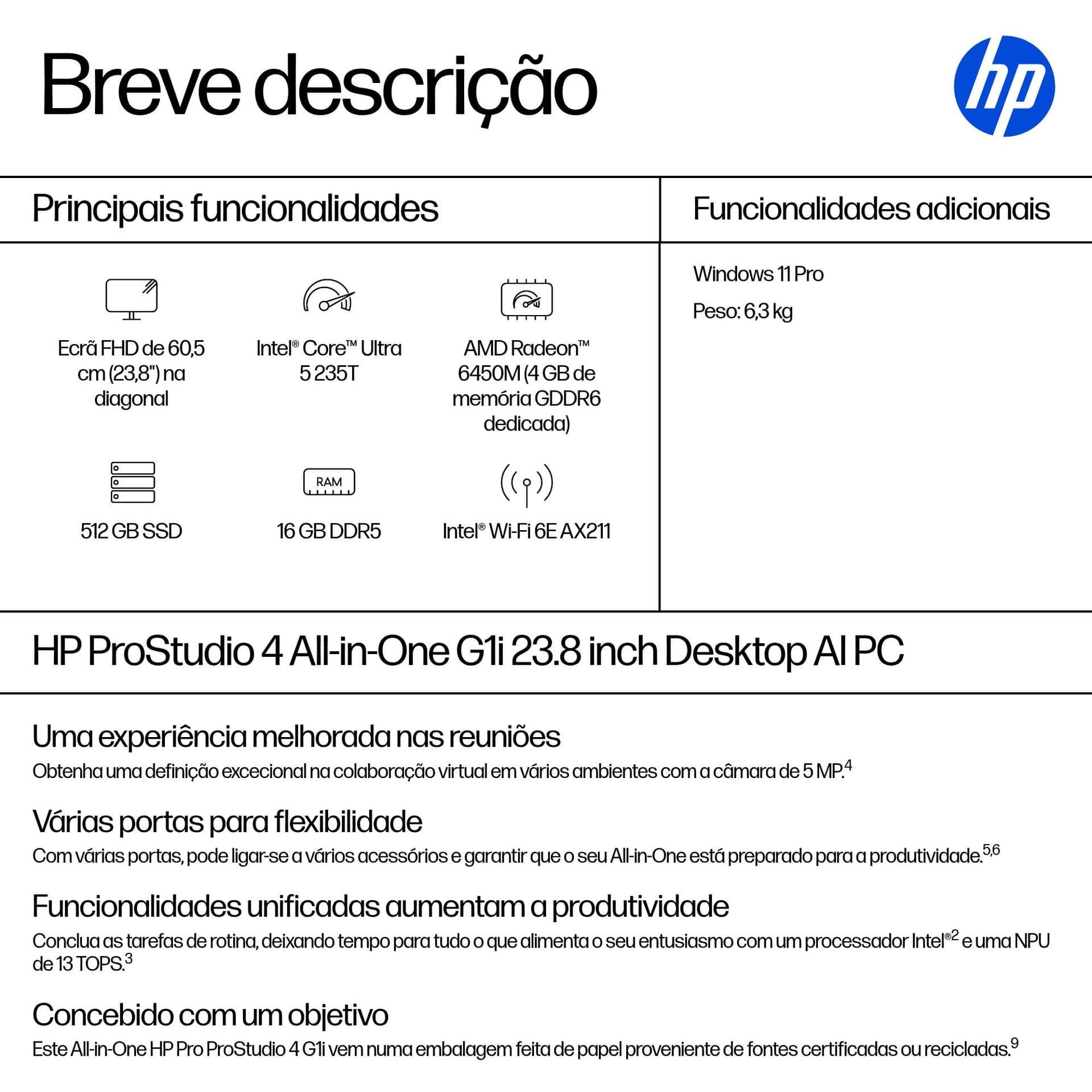 HP ProStudio 4 G1i AI PC, miniatura 3
