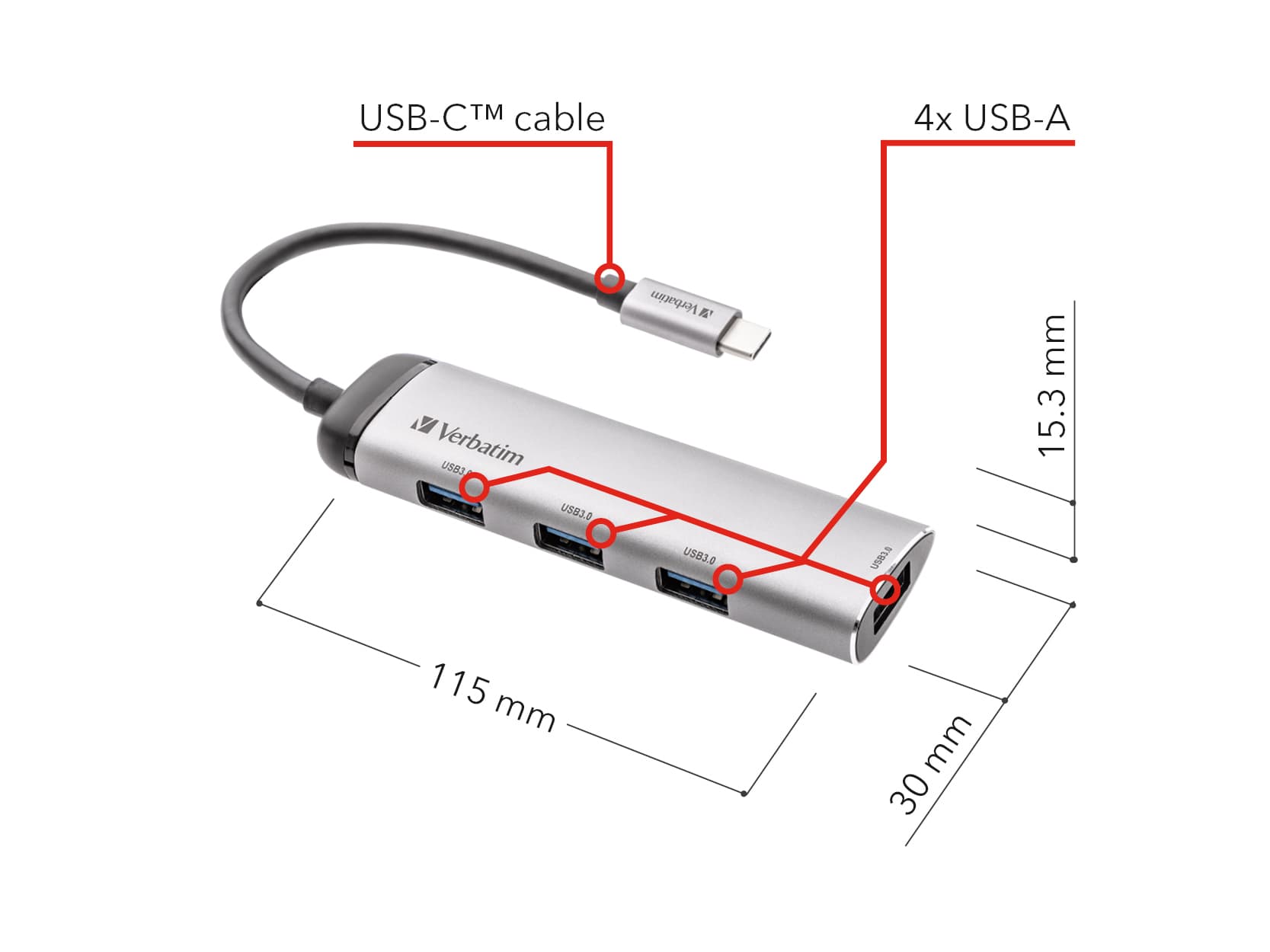 Verbatim USB-C Multiport Hub, miniatura 5